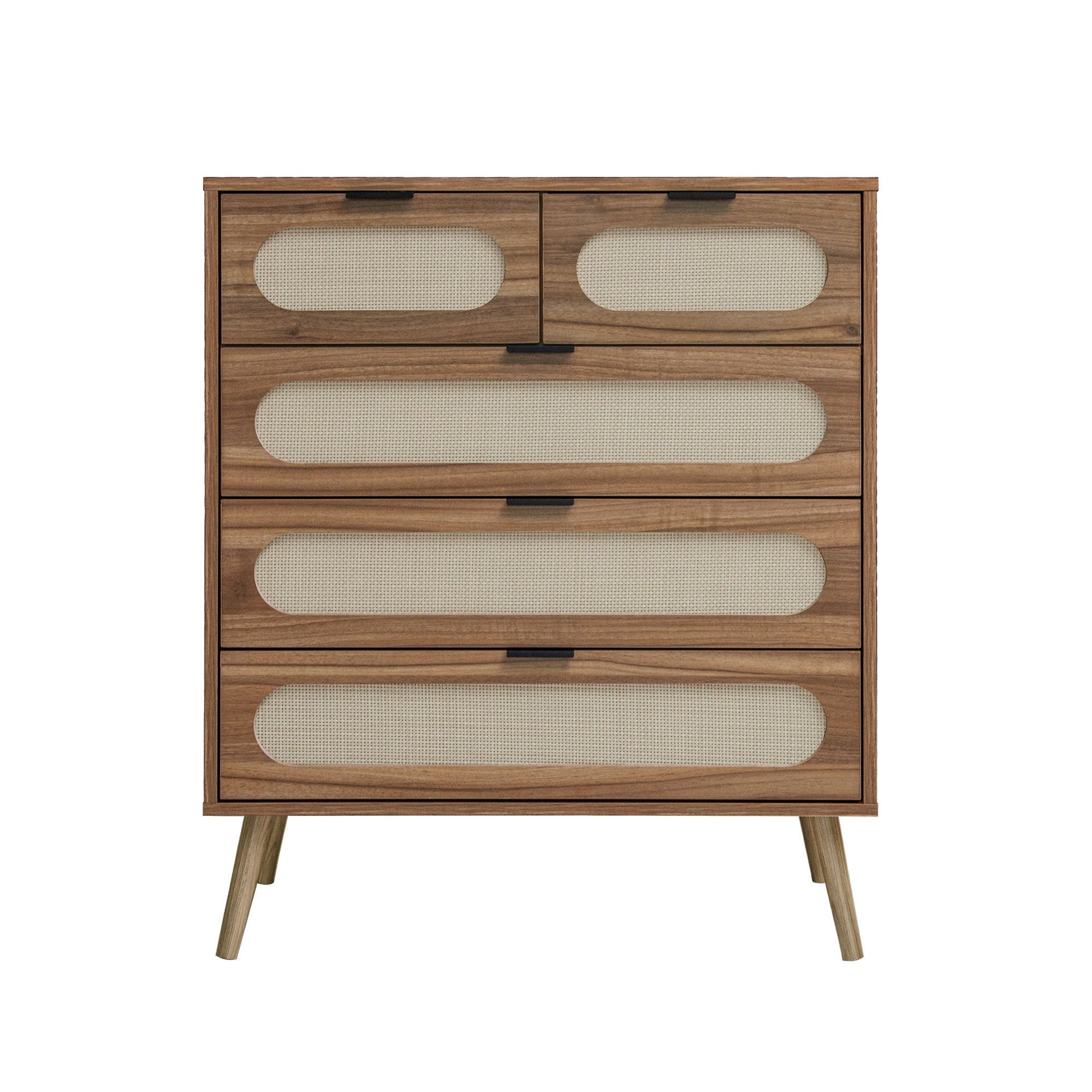 Modern-5-Drawer-Accent-Storage-Cabinet-–-Walnut-MDF-Storage-Cabinets