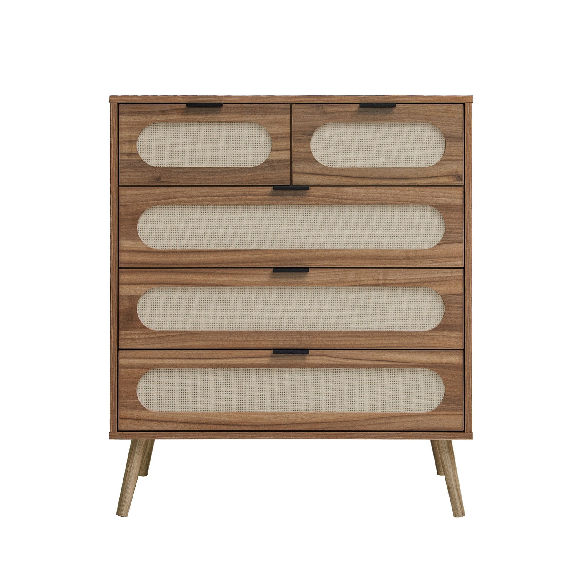 Modern-5-Drawer-Accent-Storage-Cabinet-–-Walnut-MDF-Storage-Cabinets