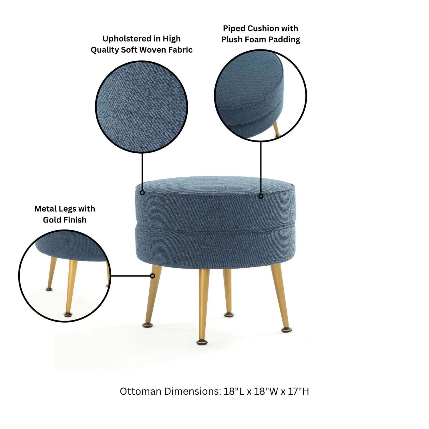 Bailey - Upholstered Accent Ottoman