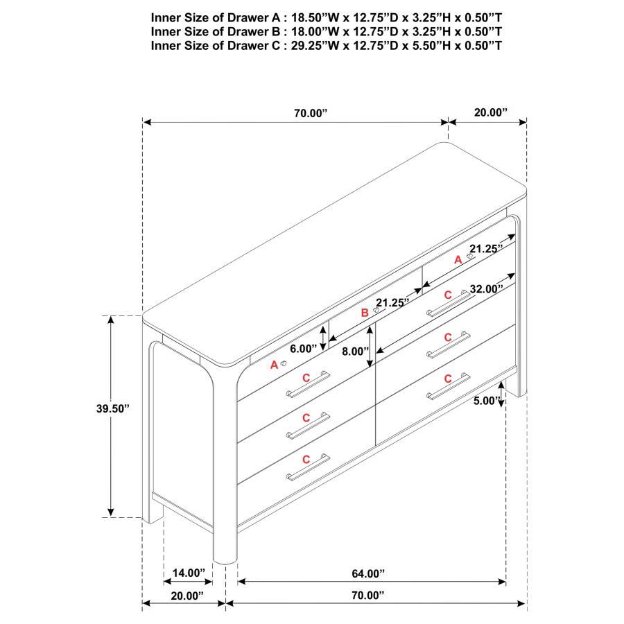 Solano - 9-Drawer Bedroom Dresser
