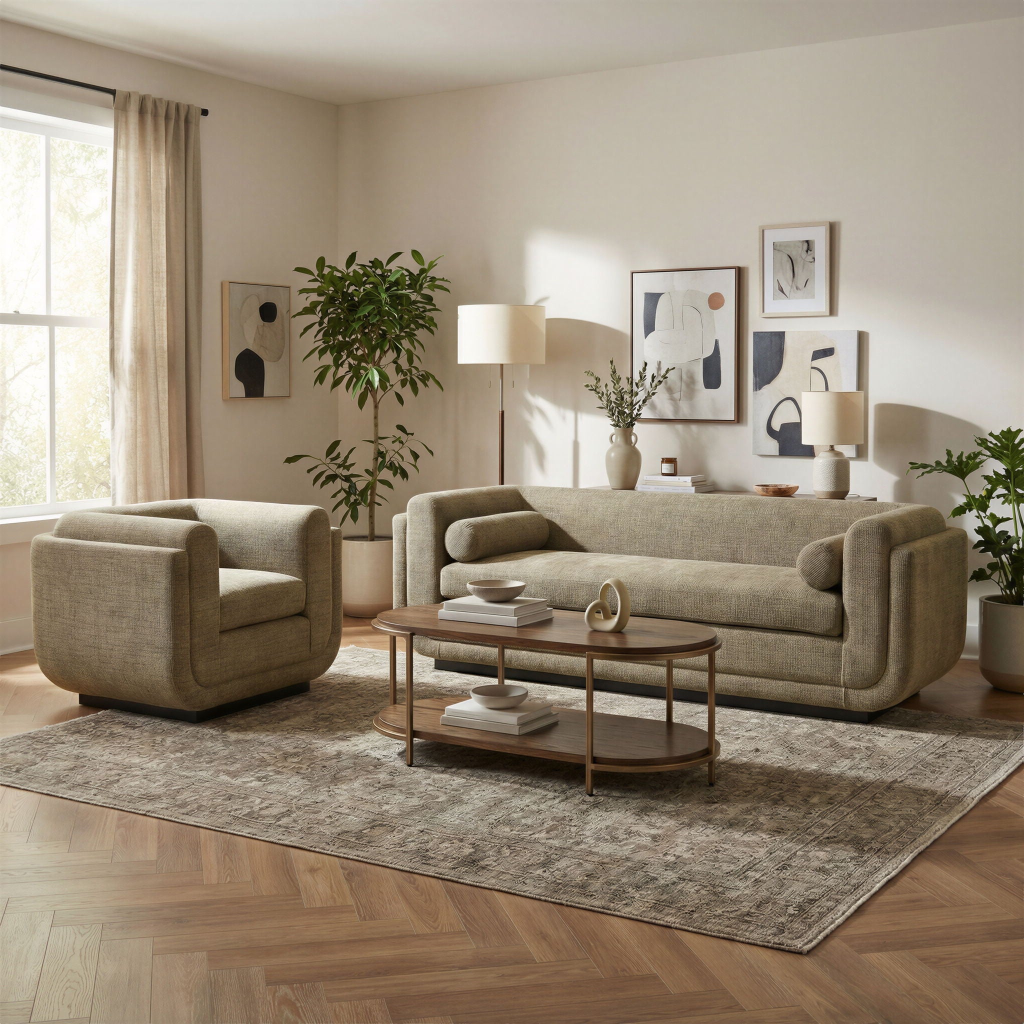 Sereneu - Accent Chair - Green Tweed