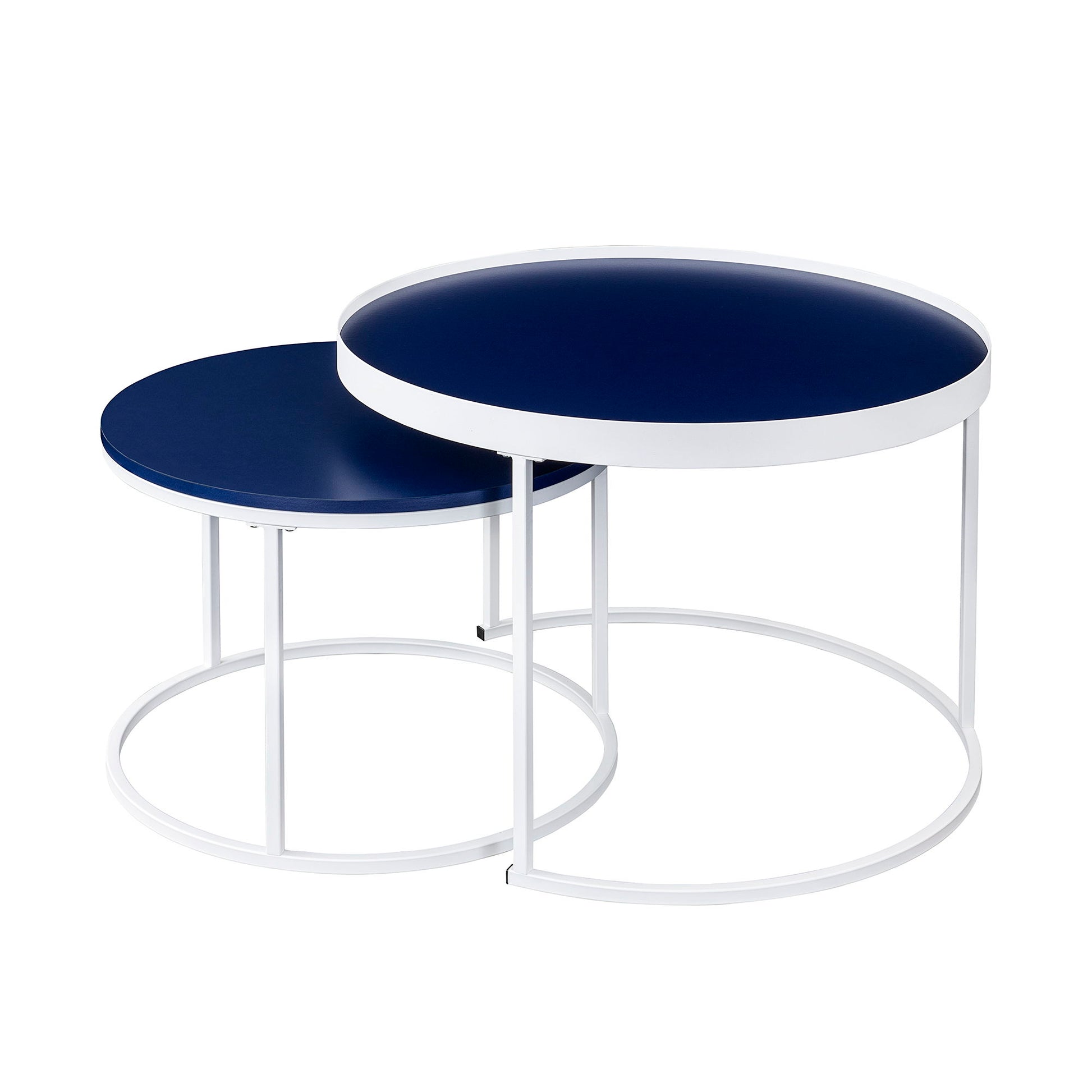 Contemporary Gallery Top Round Nesting Coffee Table Set - Best Buy Furniture