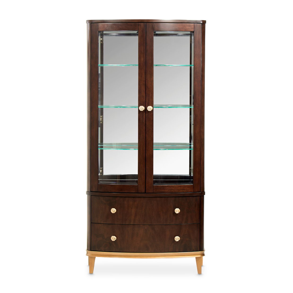 Camellia Field - Display Cabinet - Warm Pecan