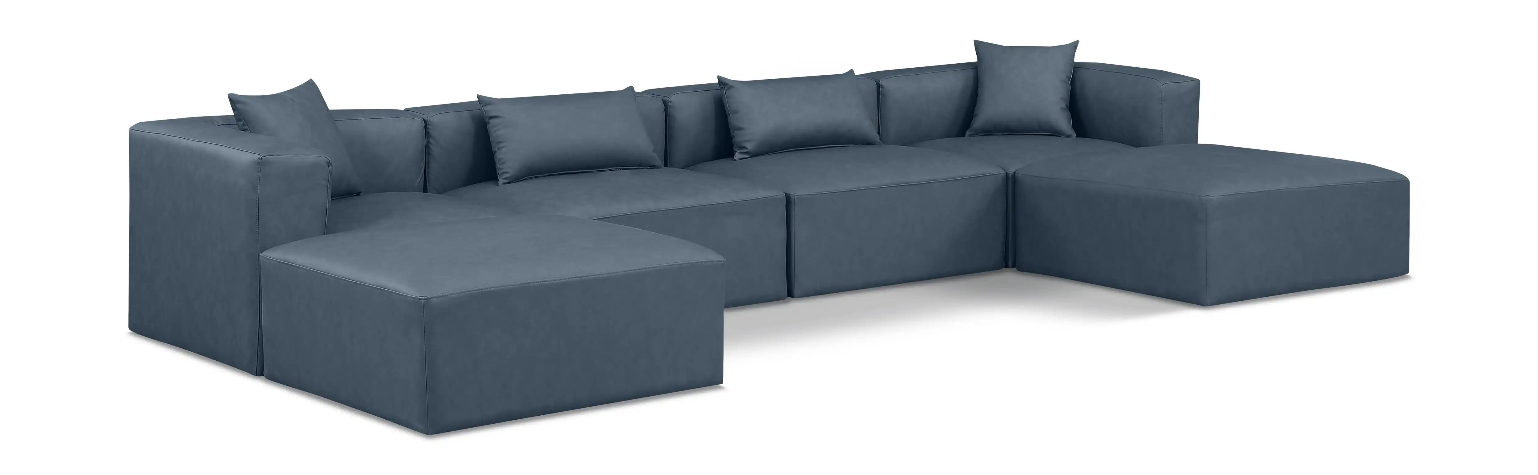 Cube - 6 Piece Modular Double Chaise Sectional - Best Buy Furniture