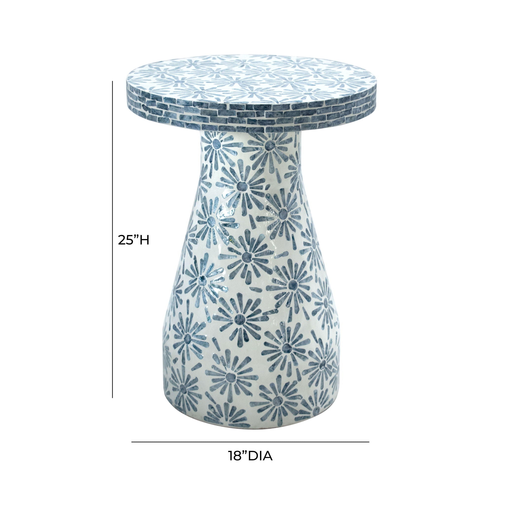 Halio - Checkered Shell Side Table