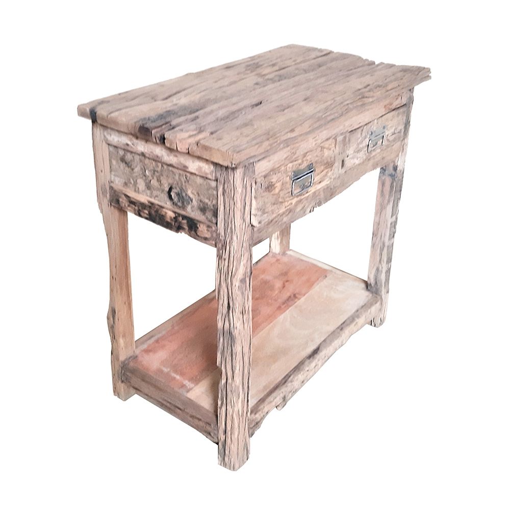 Rustic 2 Drawer Kitchen Island - Wood - Best Buy Furniture