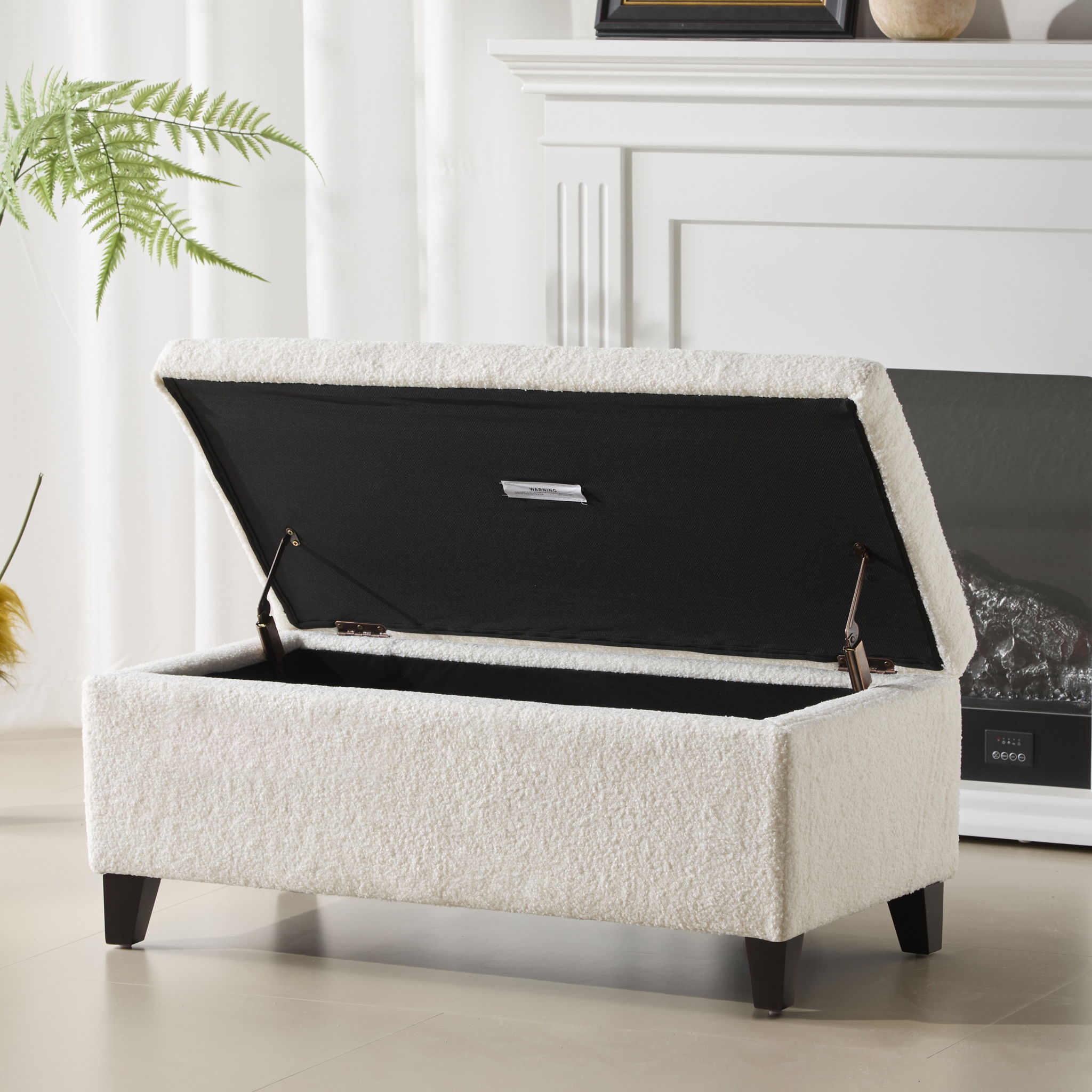 Storage Ottoman With Flip Top Lid
