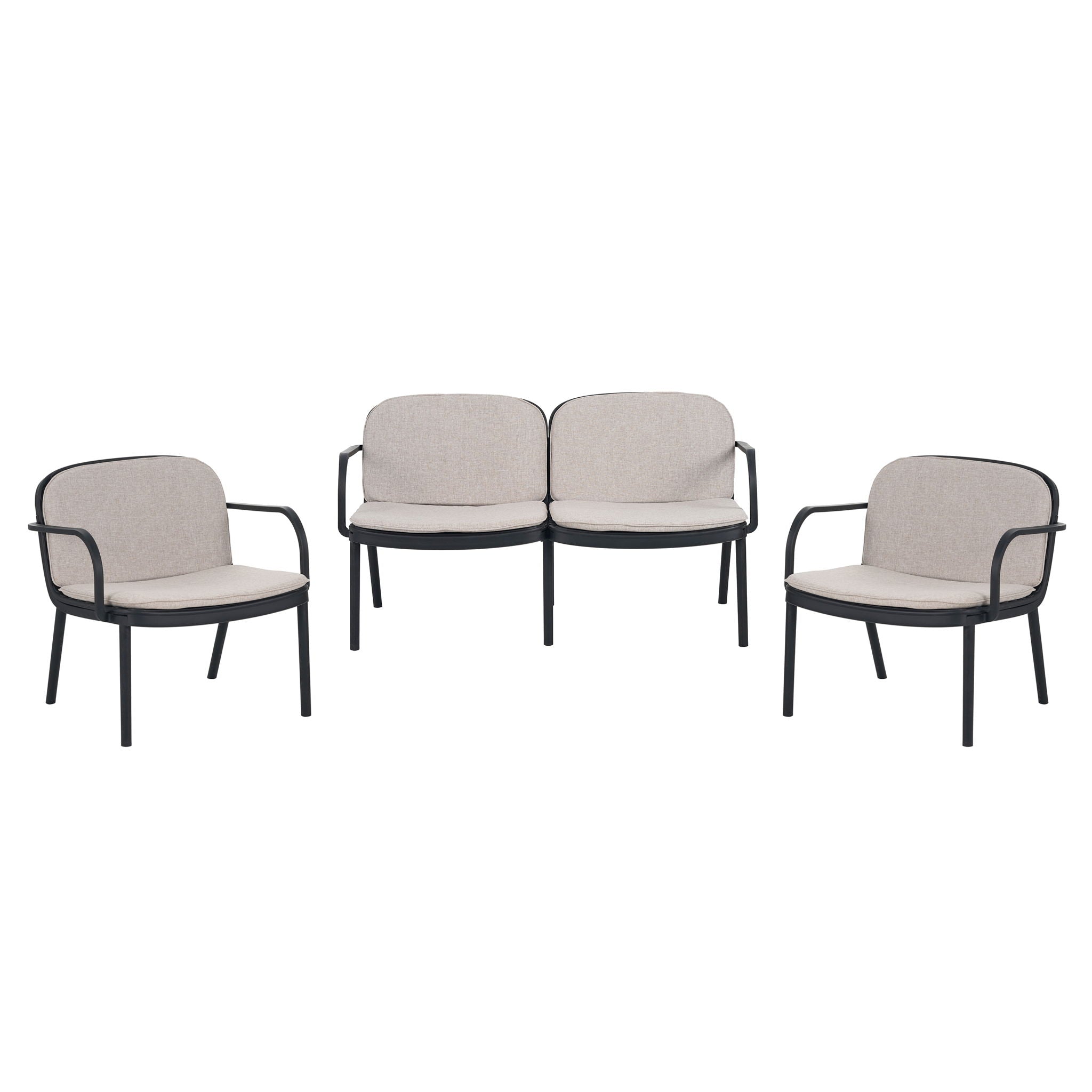 Luna - Outdoor Patio 3 Pieces Chat Set