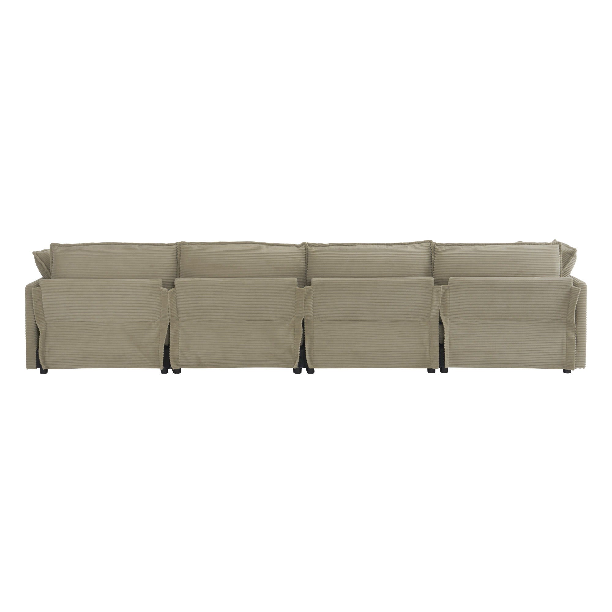 Modern Modular Sectional Sofa With Side Storage Pockets For Living Room