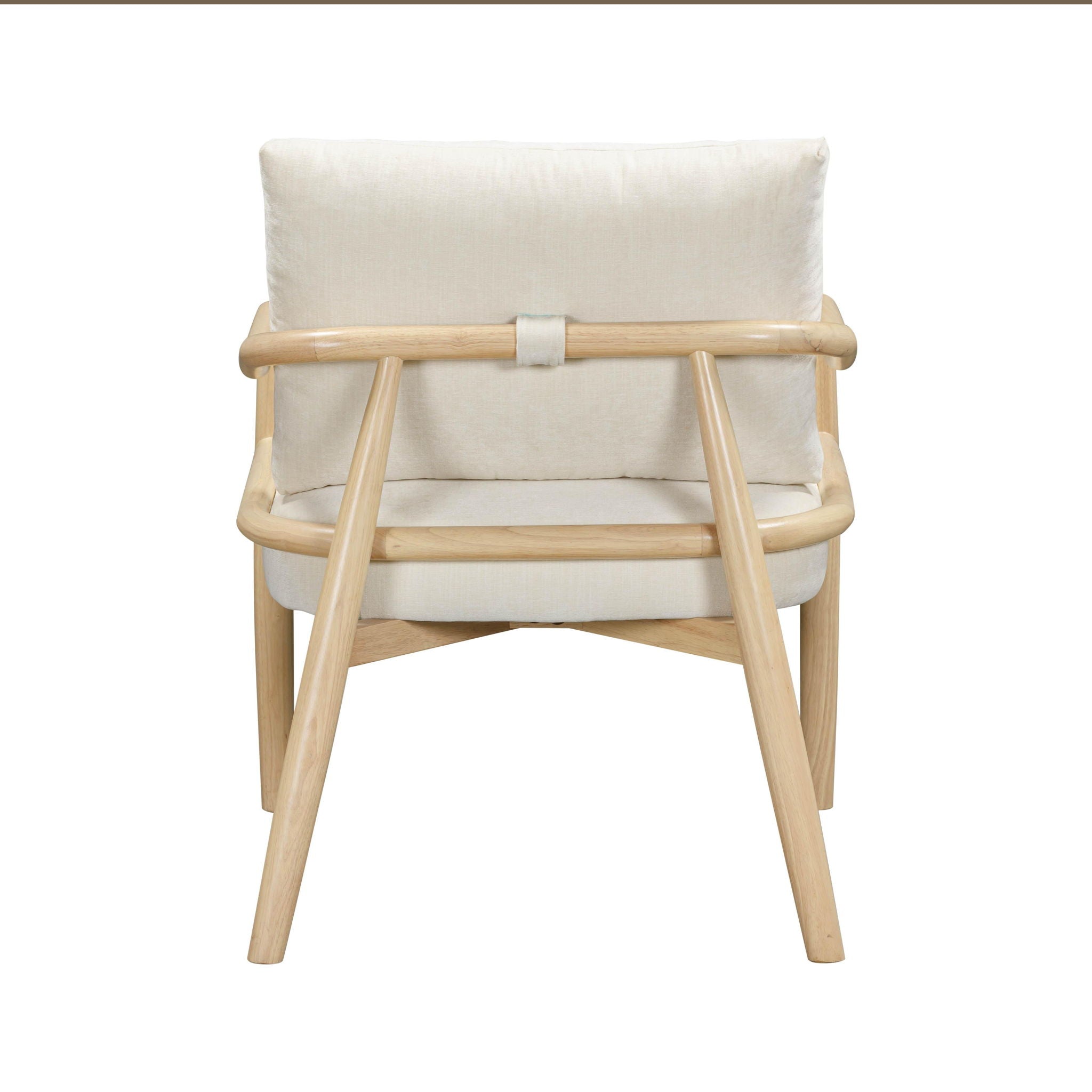 Dixie - Chenille Velvet Accent Chair - Cream