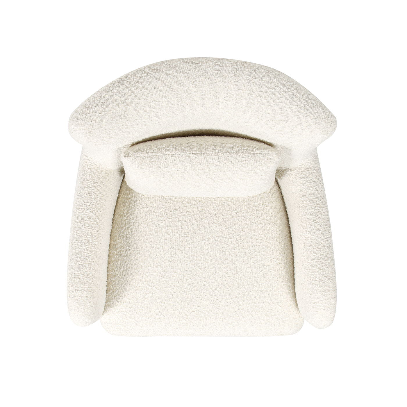 Lune - Curved Arm Accent Chair With Lumbar Pillow - Ivory White - Best Buy Furniture
