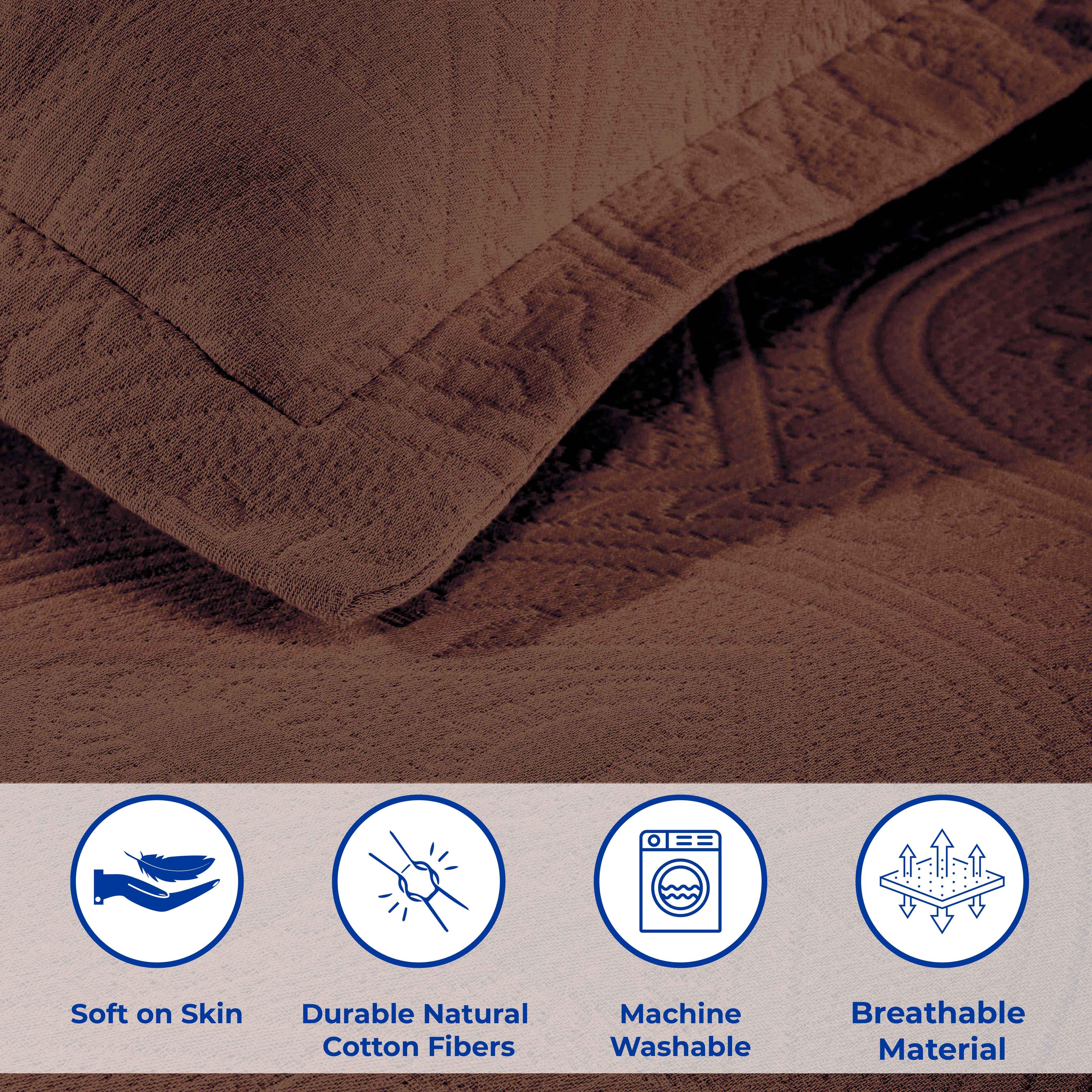 Celtic Circle Cotton Jacquard Matelasse Bedspread Set - Bedspread by Superior Brand