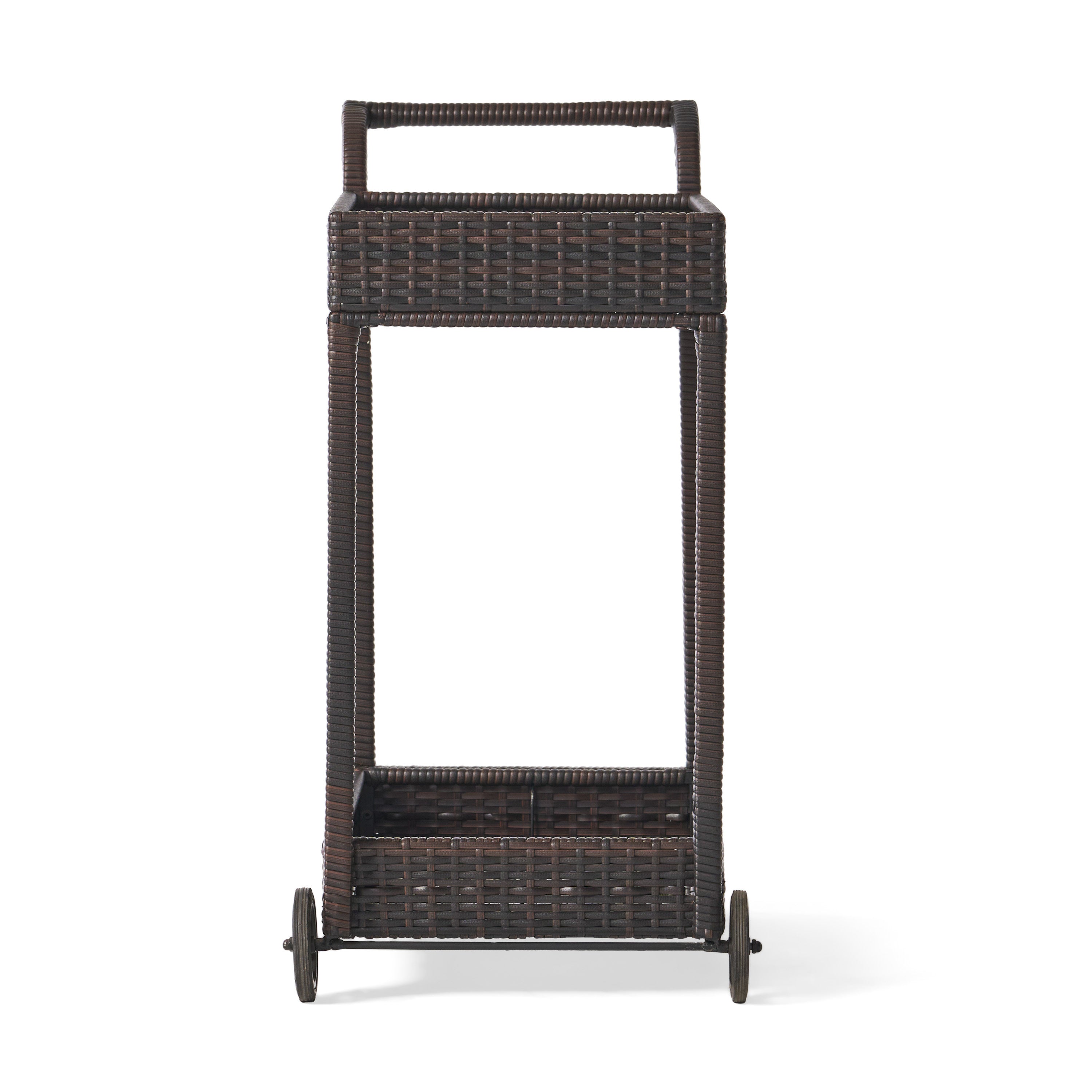 The Entertainer’s Rolling Wicker Bar Cart by Christopher knight Home