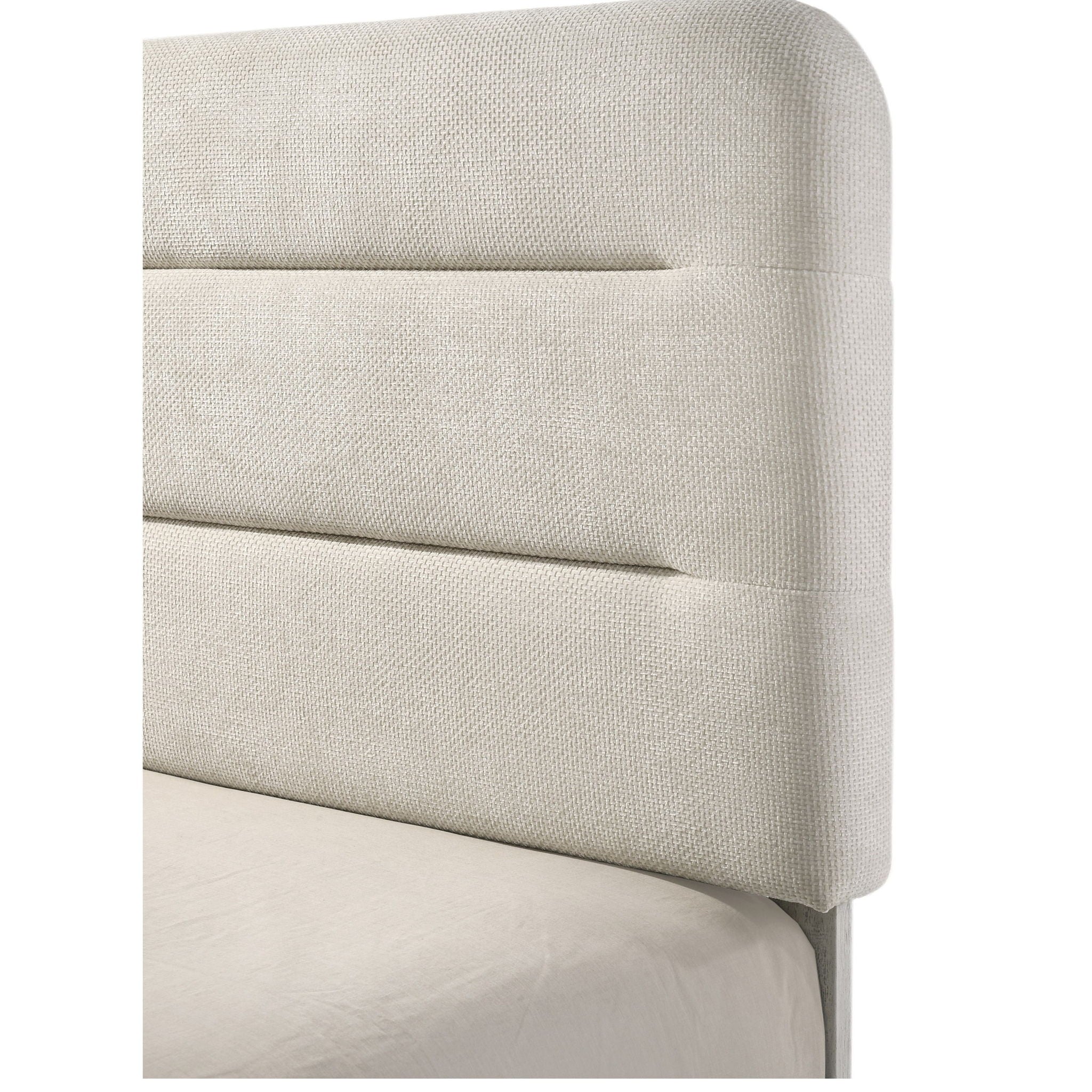 Upholstered Panel Bed, Sleek Lines