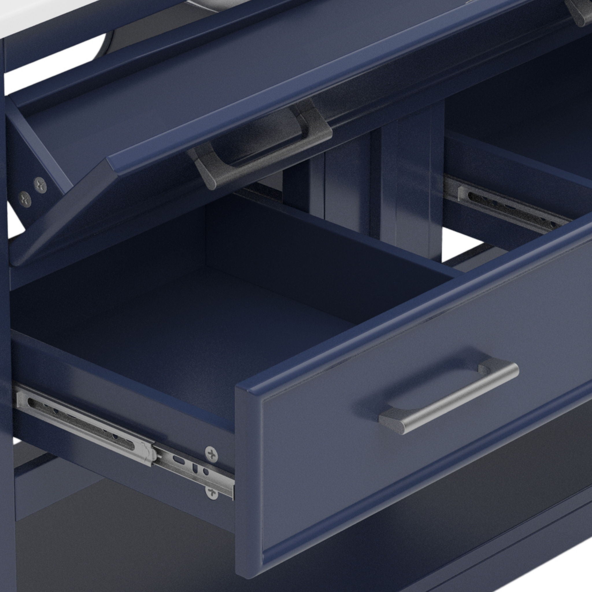 Bathroom Vanity With Ceramic Sink, Tip Out Tray & 2 Full Extension Drawers