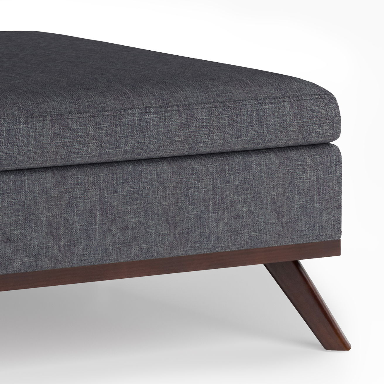 Owen - Square Coffee Table Storage Ottoman - Slate Gray - Best Buy Furniture