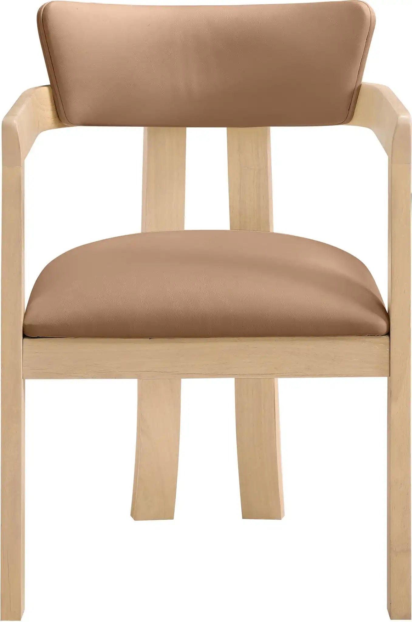 Lavrin - Vegan Leather Dining Arm Chair (Set of 2) - Natural Base