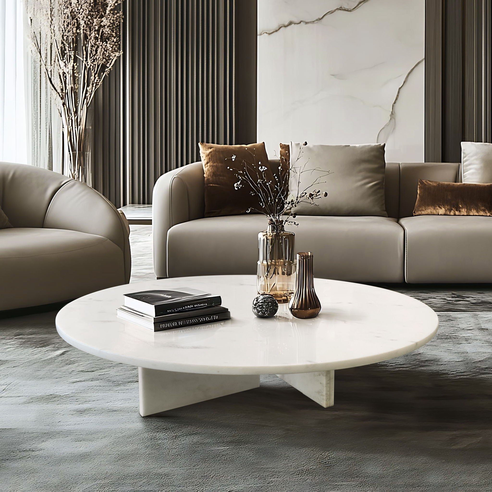 LuxuryCoffee Table With Unique Veining, Unique Stone Design