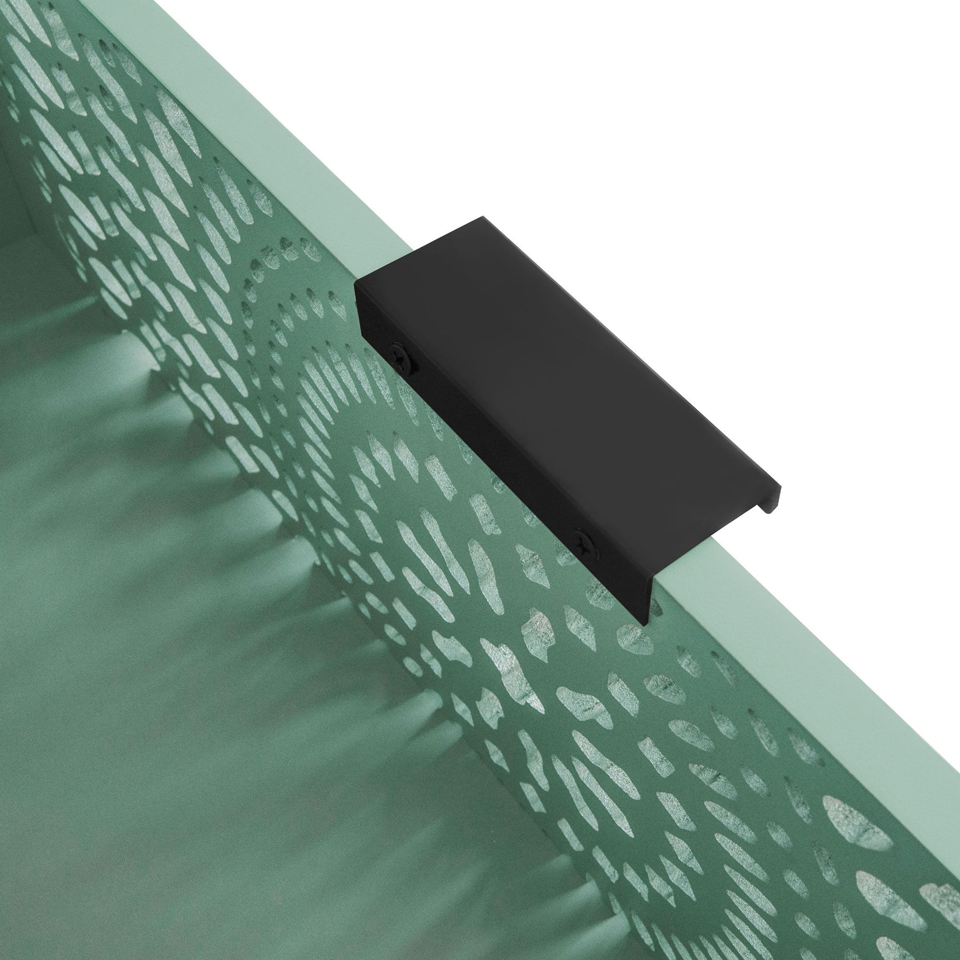 3 Drawer Storage Cabinet With Hollow Carved Design And Metal Handles, Chest For Entryway, Living Room Or Bedroom - Light Green - Best Buy Furniture