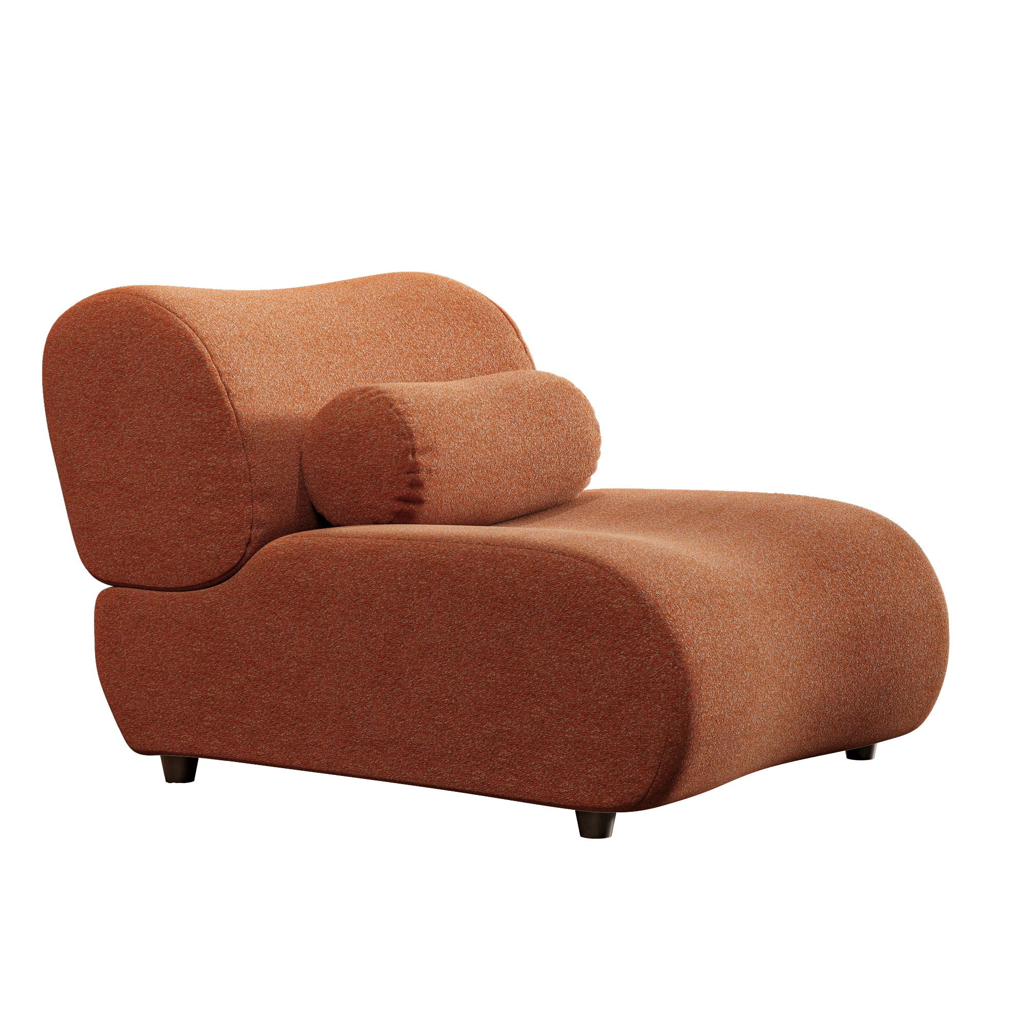 1 Piece Luxury Chenille Fabric Modular Sofa With Spring Cushions & Hidden Legs