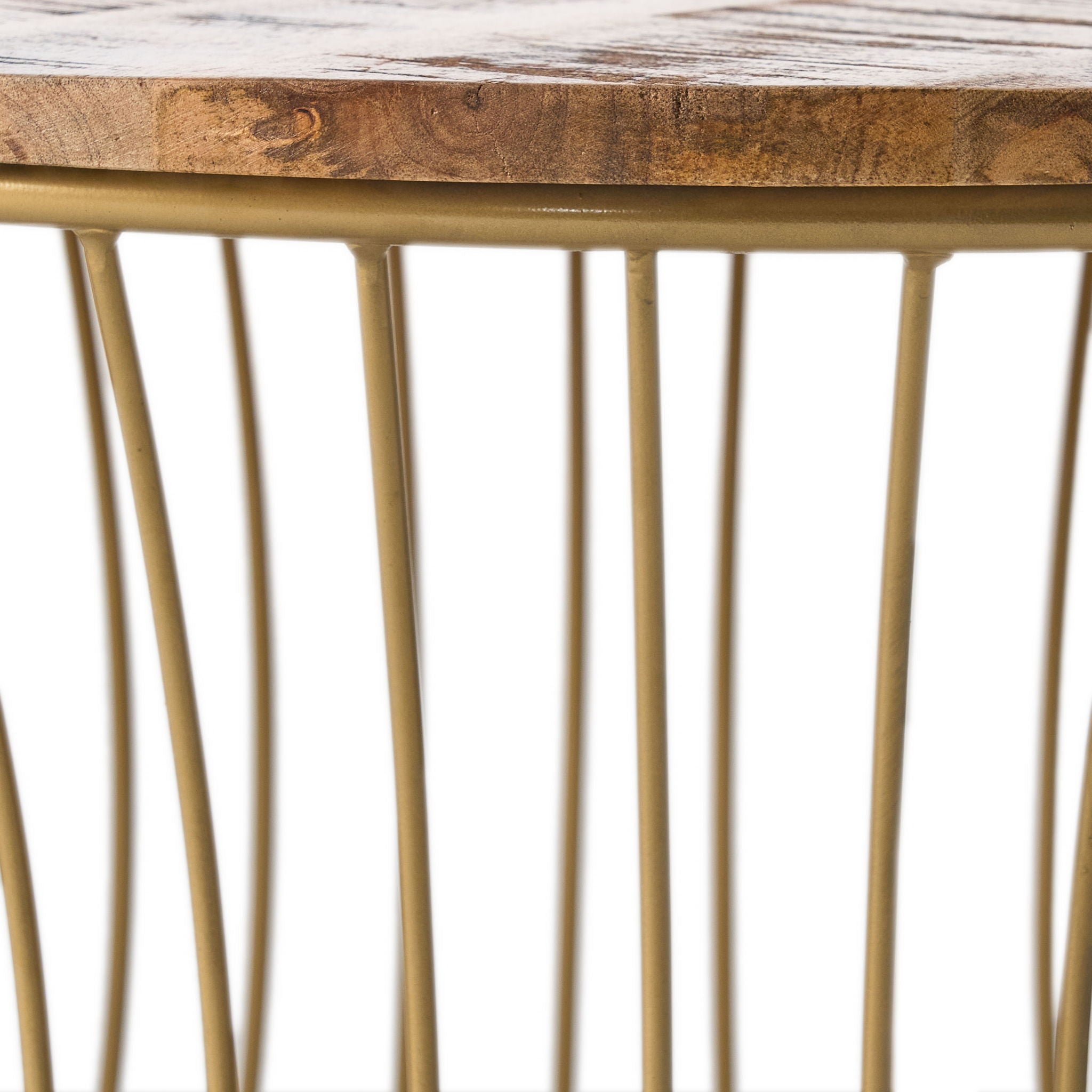 Ameliarae - Handcrafted Boho Mango Wood And Iron Coffee Table - Natural