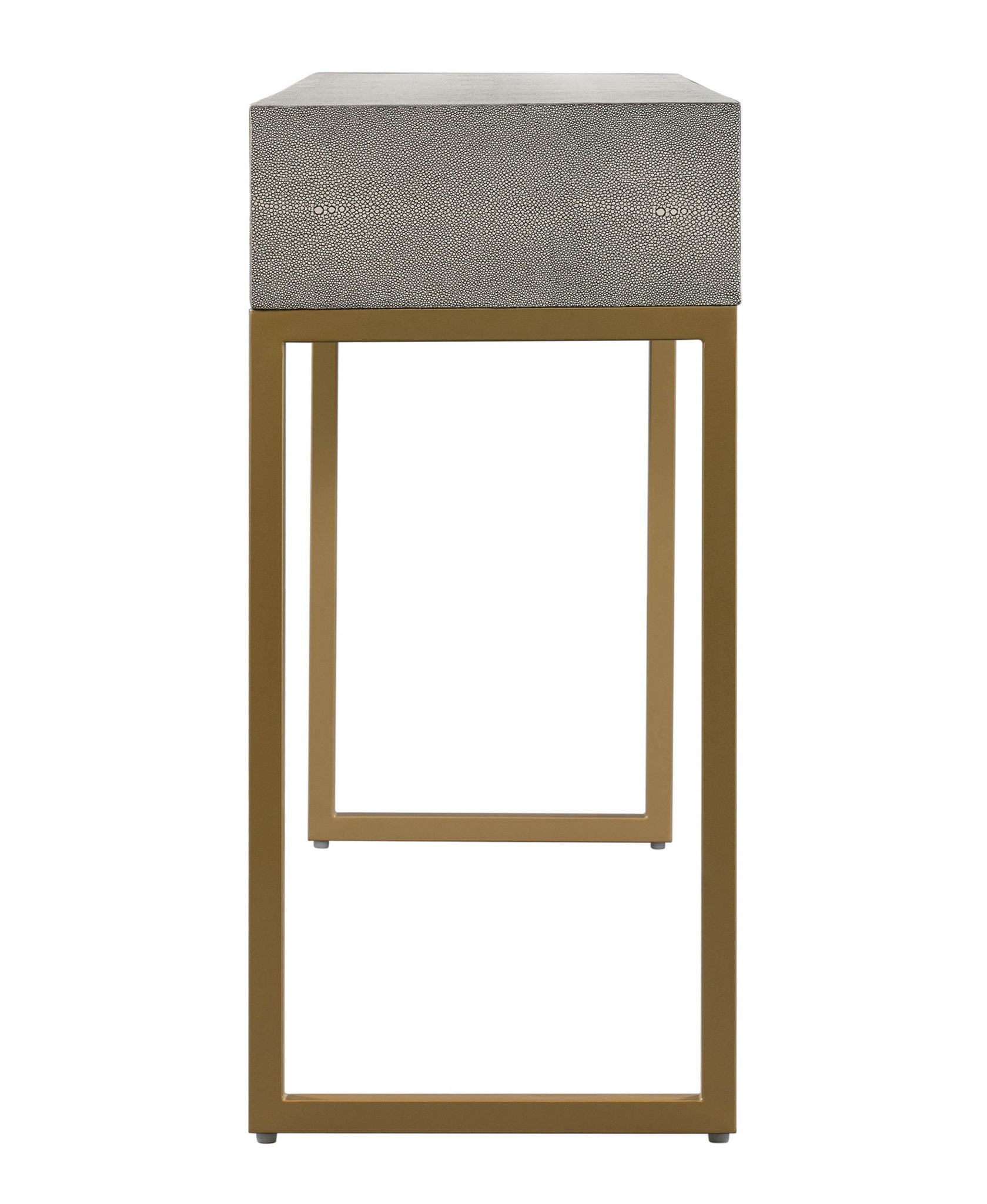 Pesce - Shagreen Console Table - Pearl Silver