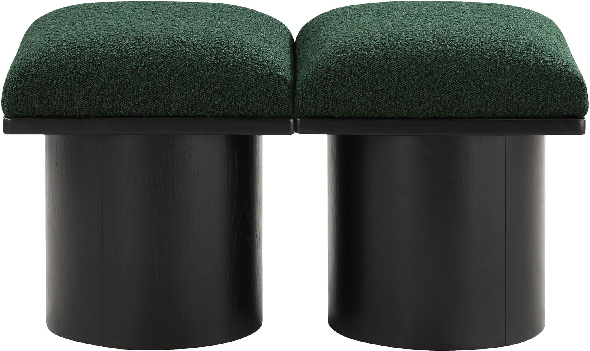 Pavilion - 2 Piece Modular Bench With Black Base