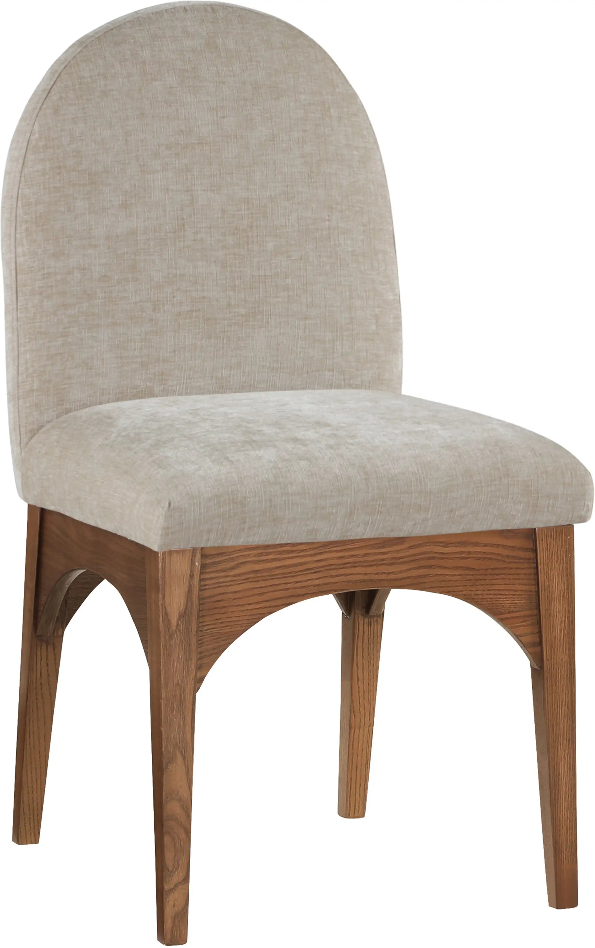 Waldorf - Chenille Dining Side Chair With Brown Legs - Best Buy Furniture