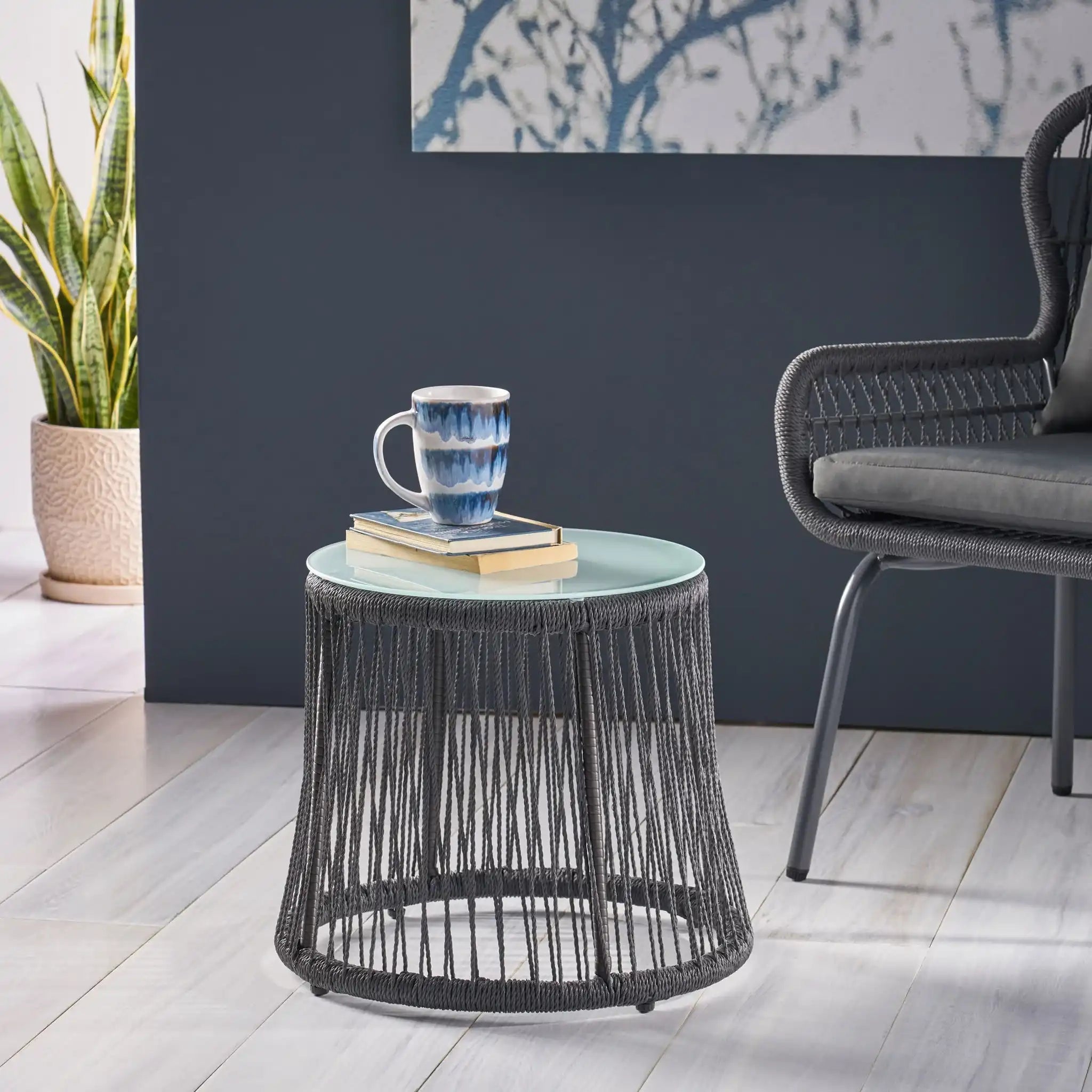 Boho Southport - Side Table With Glass Top