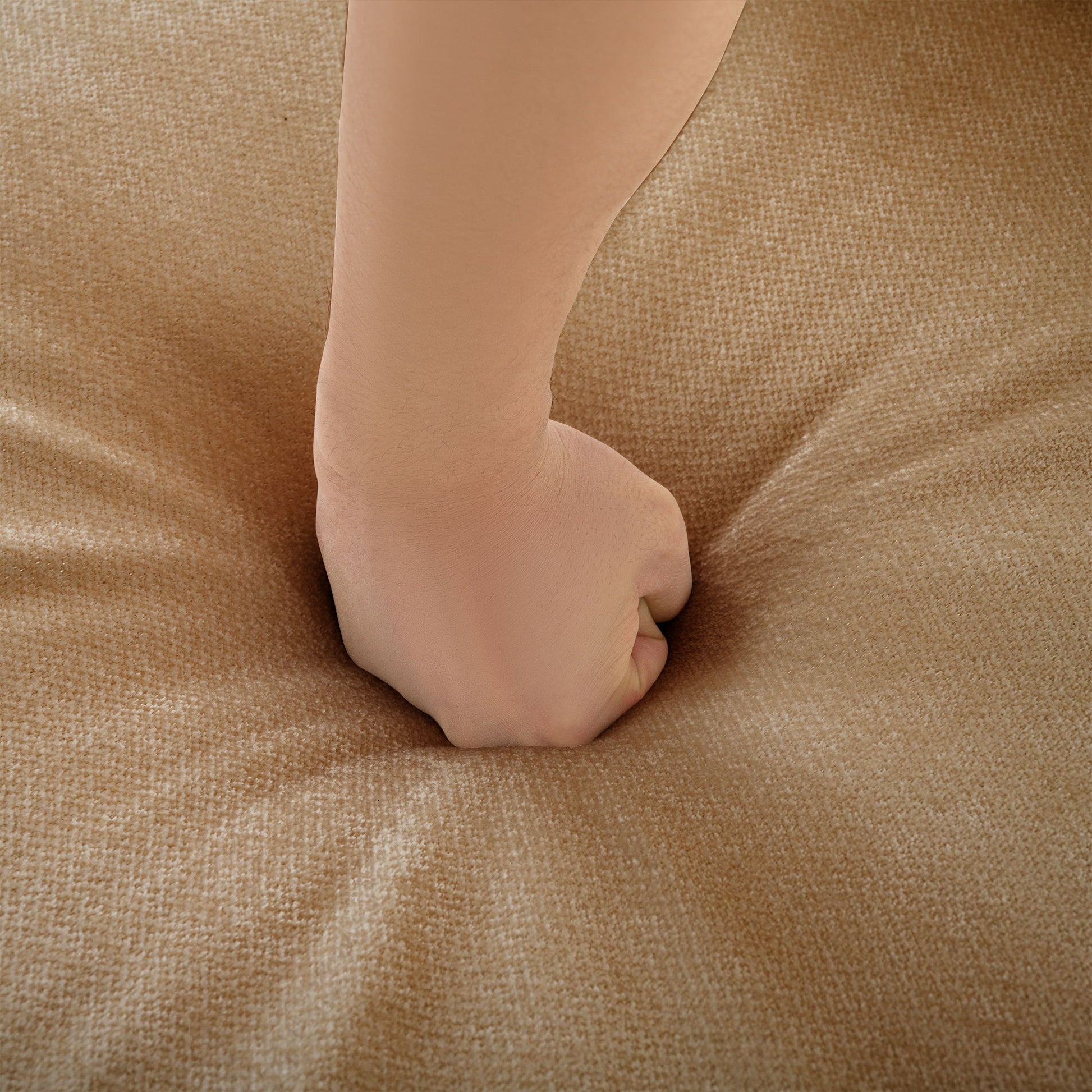 Stylish Chenille Sofa With Storage Seat And Cylindrical Backrest - Best Buy Furniture