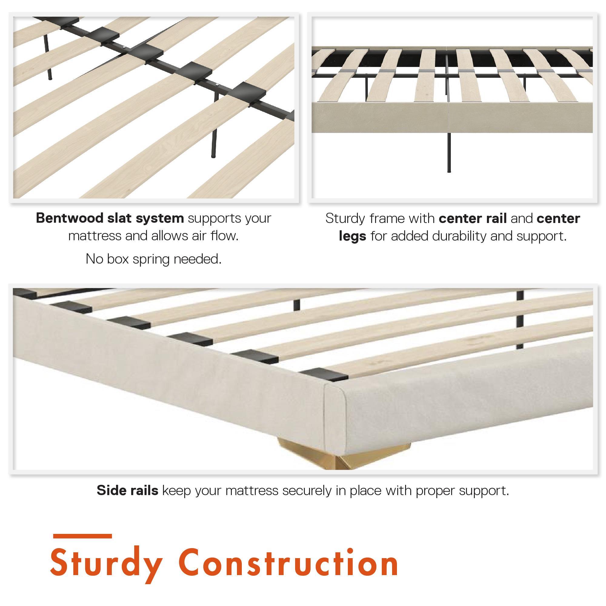 Coco - King Size Upholstered Bed - Ivory