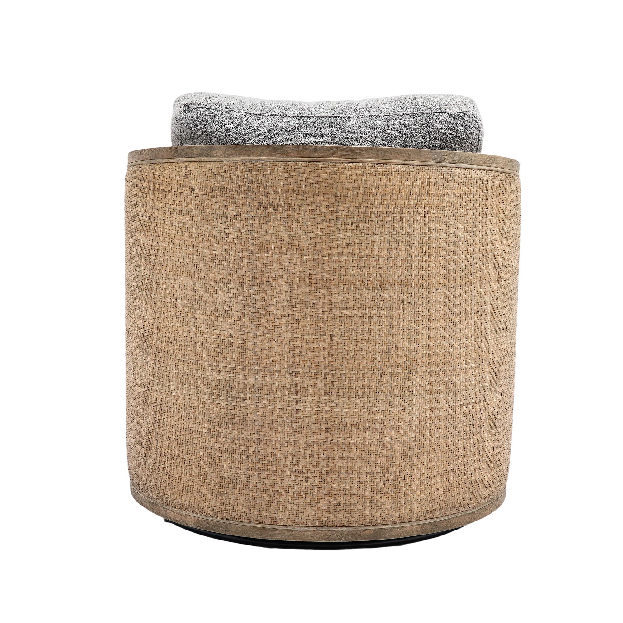 Barrel, Comfy Round Accent Sofa Chair With 360 Degree Swivel, Leisure Arm