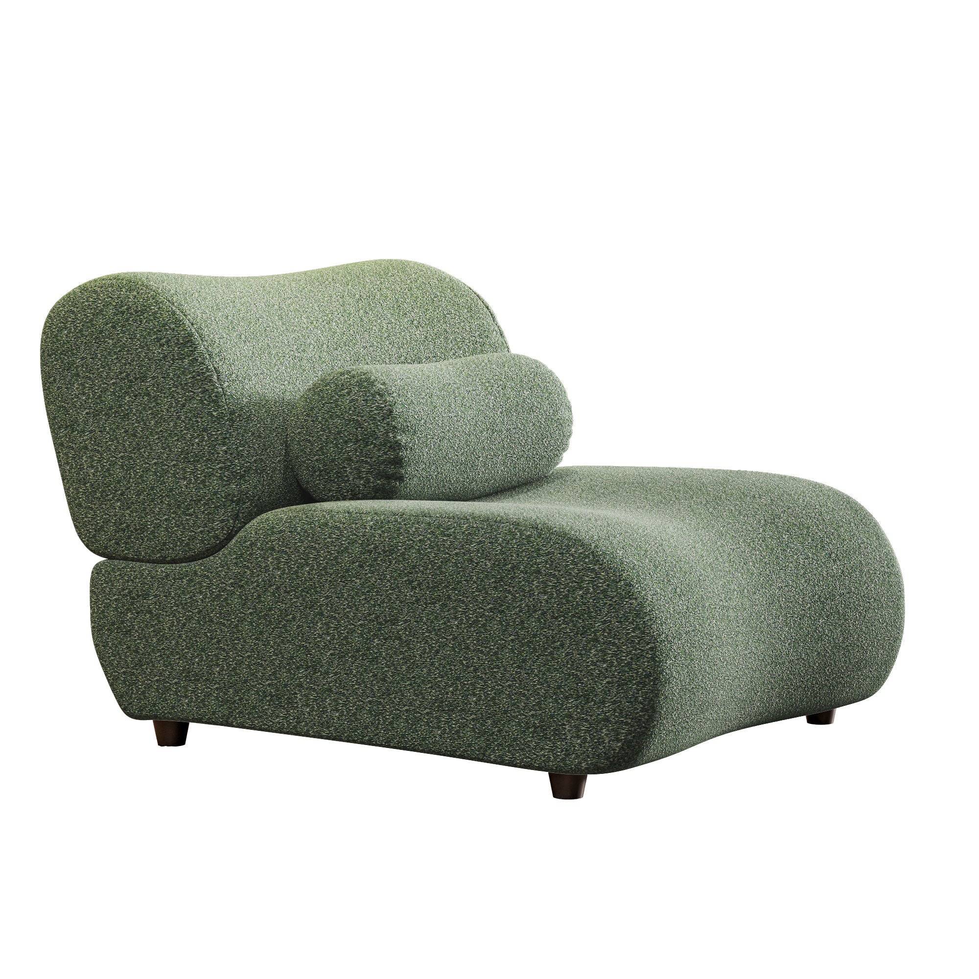 1 Piece Luxury Chenille Fabric Modular Sofa With Spring Cushions & Hidden Legs
