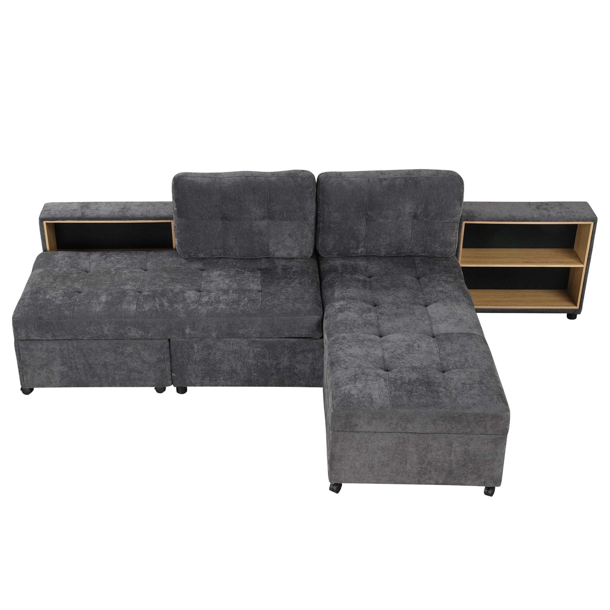 Versatile Modular Free-Combined Sofa With 2 Storage Racks