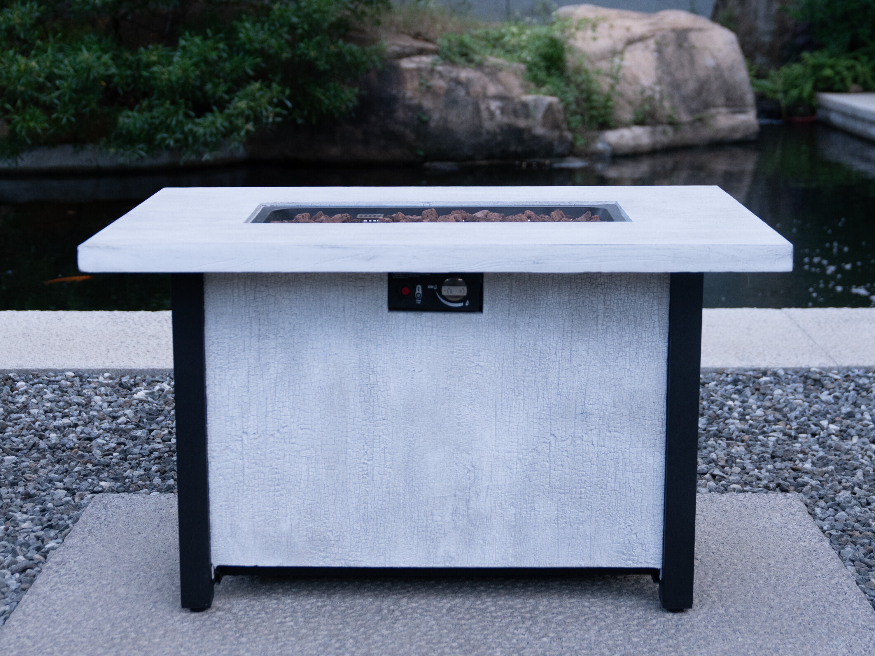 44"W x 25"H Outdoor Propane Fire Pit Table, 50,000 BTU