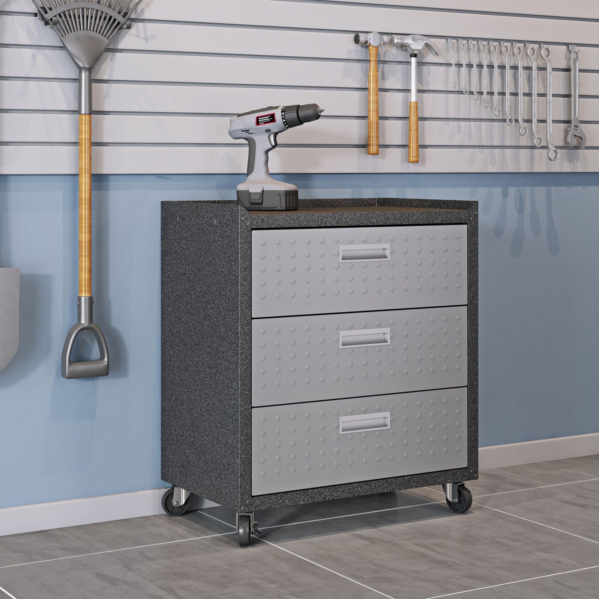 Fortress -3 Drawer Rolling Garage Cabinet