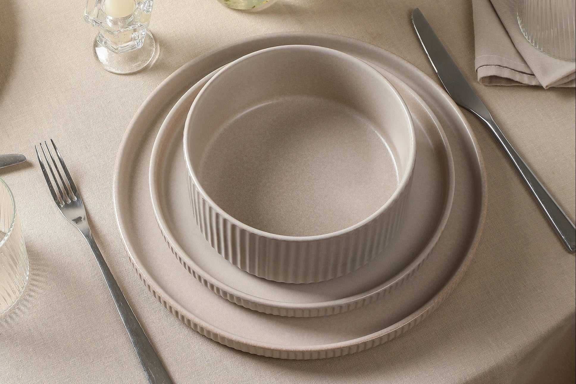 Haven Stoneware Dinner Plate - Beige