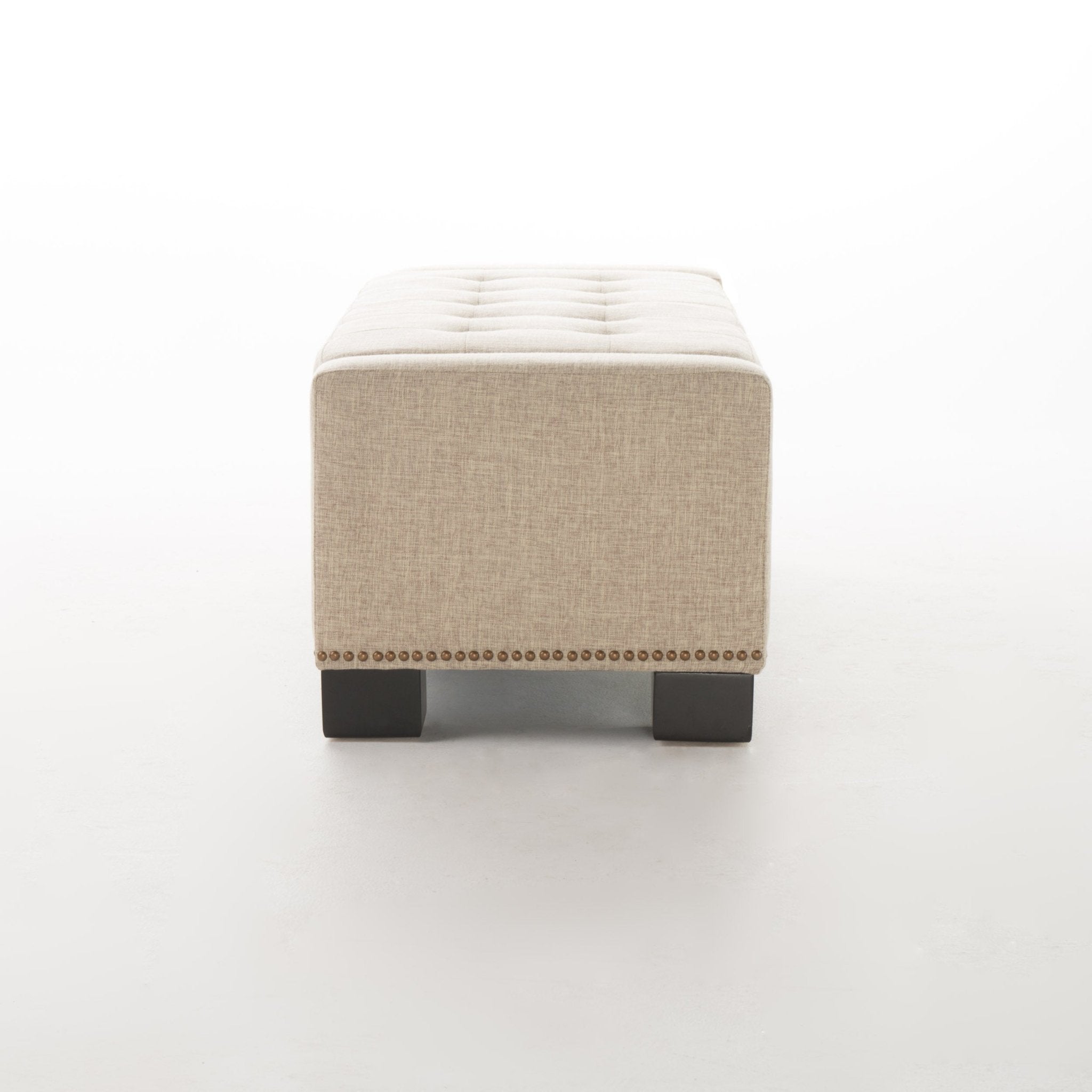 CHELSEA STORAGE OTTOMAN W/STUDS - Tuesday Morning - Ottomans & Poufs