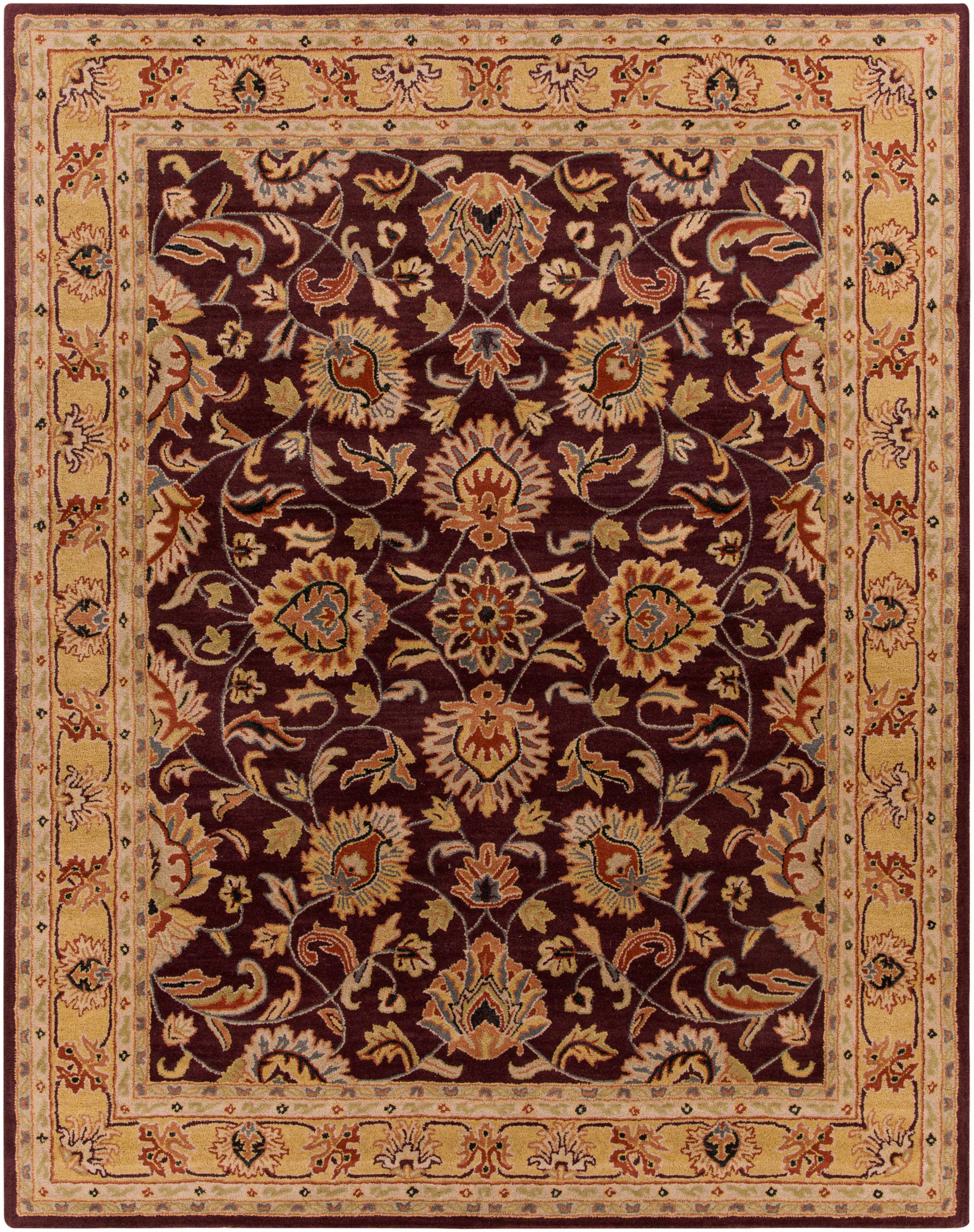 Cherryfield Burgundy 1024 Wool Area Rug