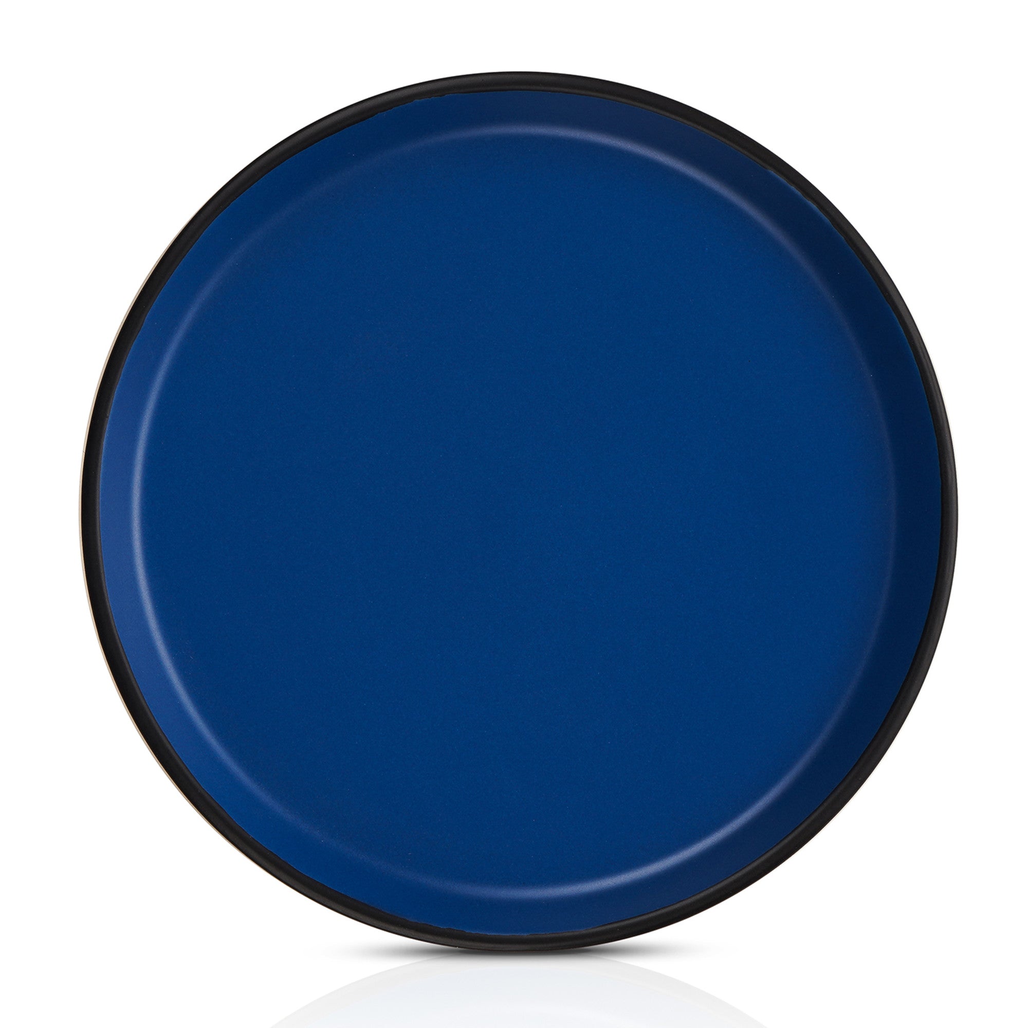 Albie Stoneware Dinner Plate - Blue And Black