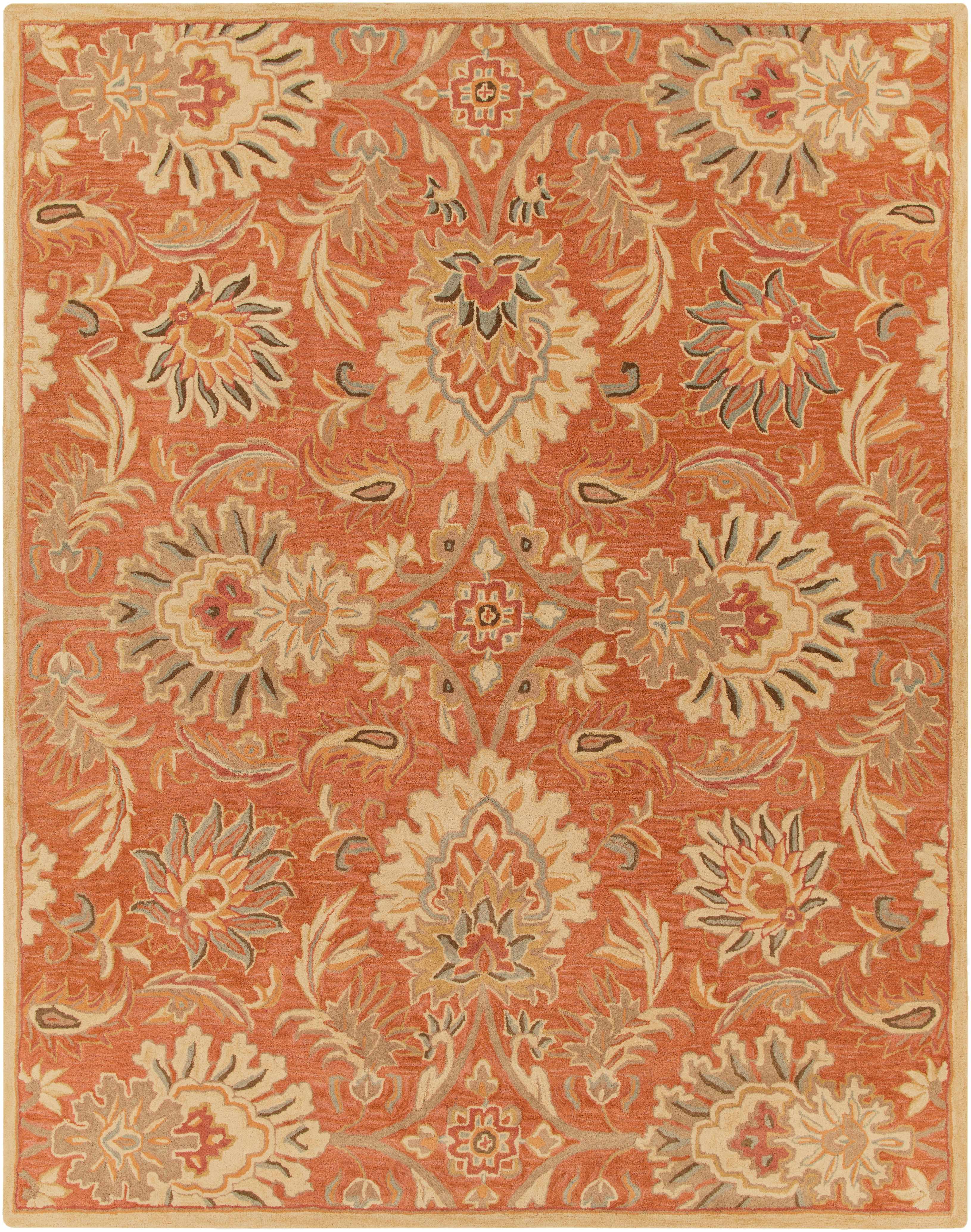 Chesterton Hand Tufted Orange 1112 Area Rug