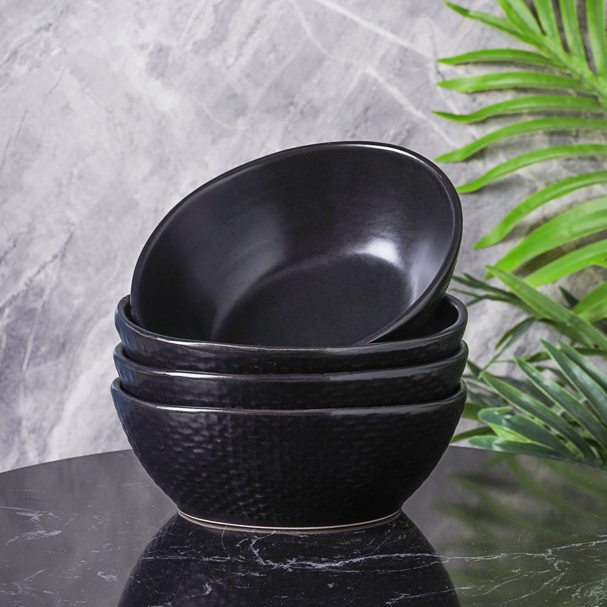 Abigael Stoneware Bowl - Black