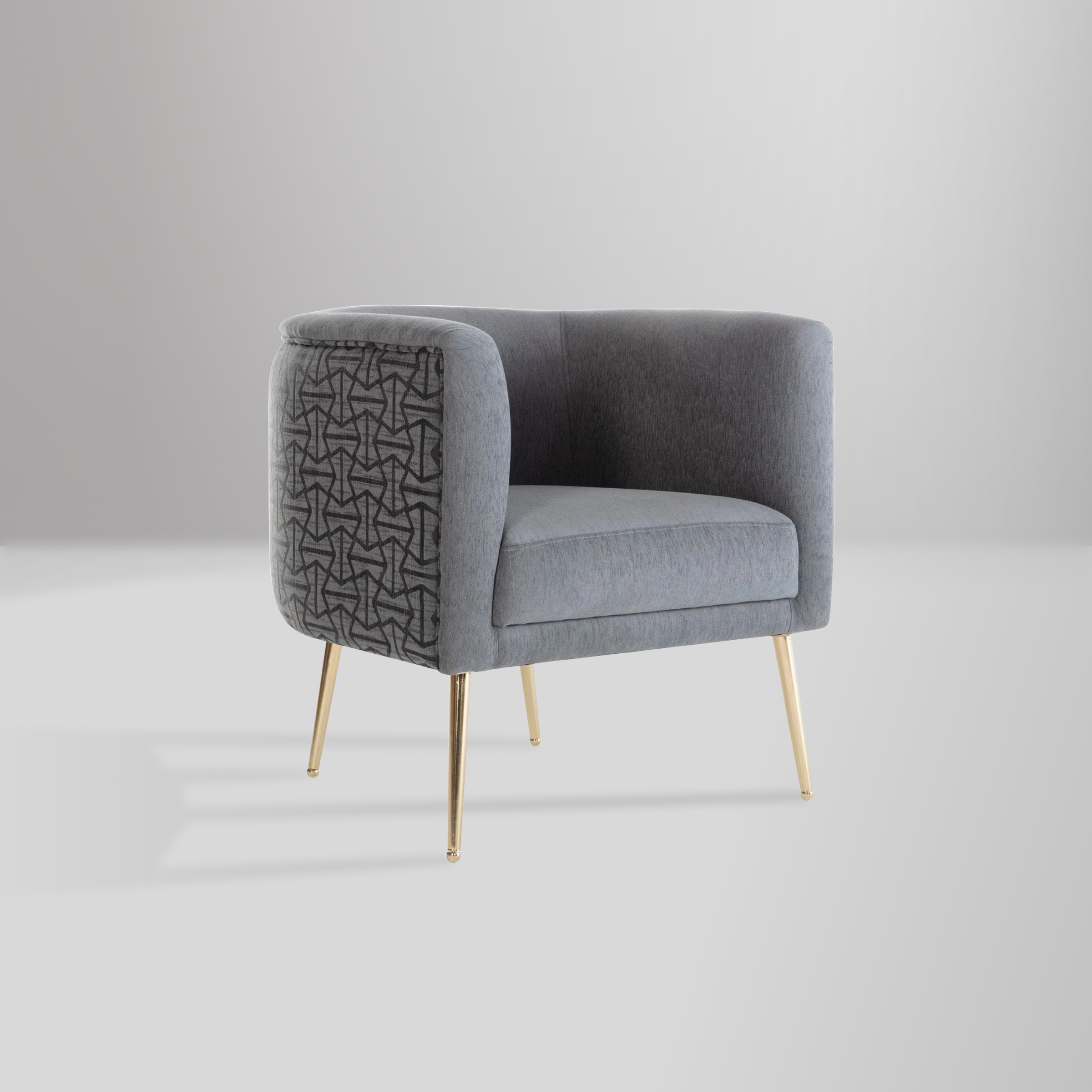 Cloak Accent Armchair with a sleek modern design, premium upholstery, and reinforced wooden frame