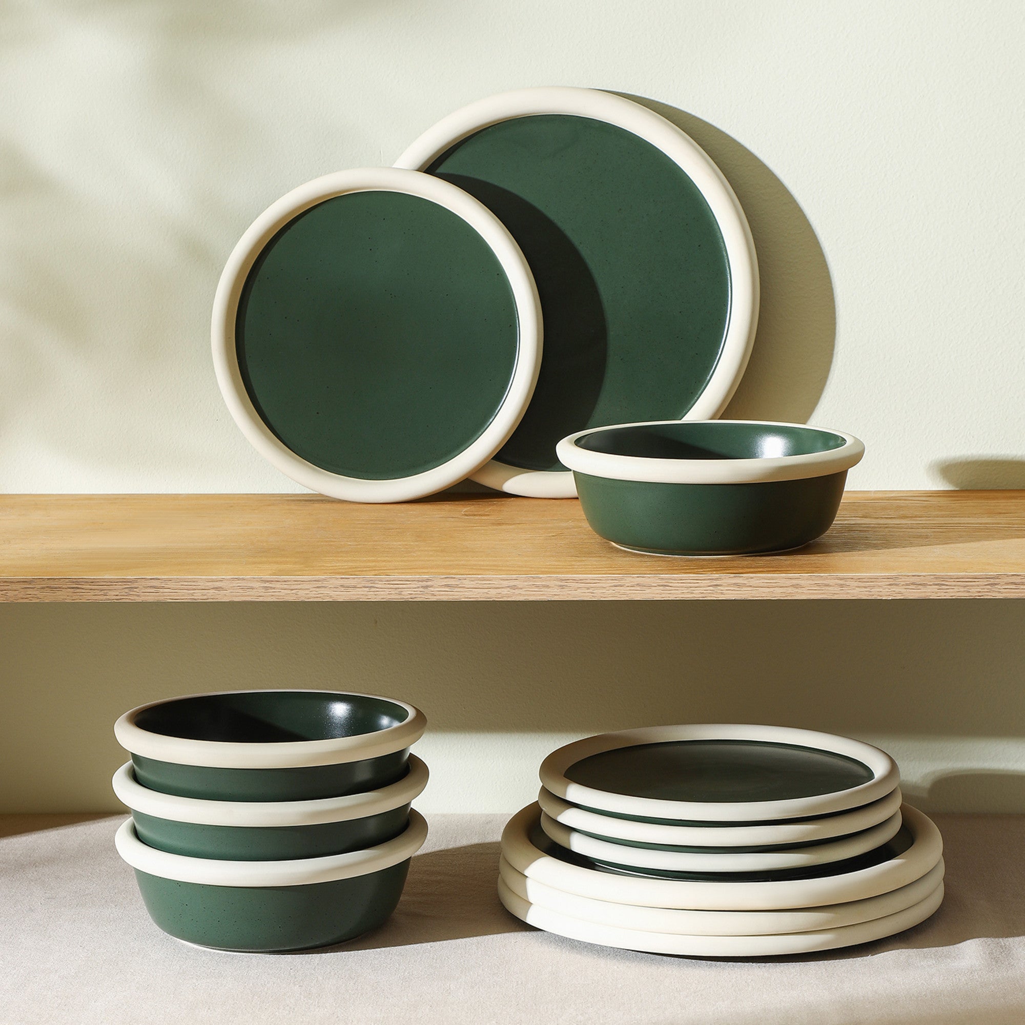 Capri Stoneware Dinnerware Set - Green