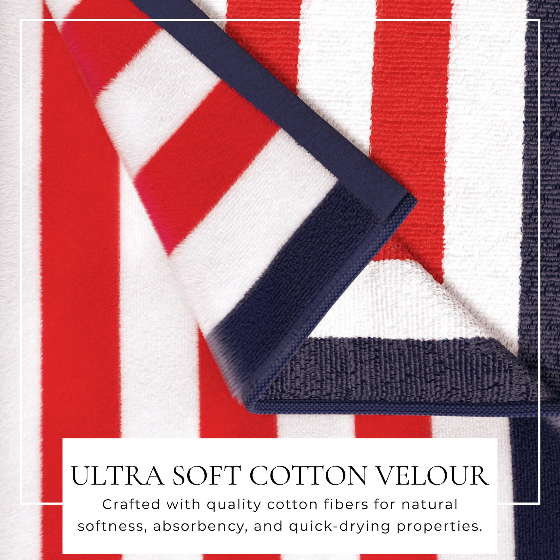 Oversized Striped Border Cabana Beach Towel - Santa Cruz - Best Buy Furniture