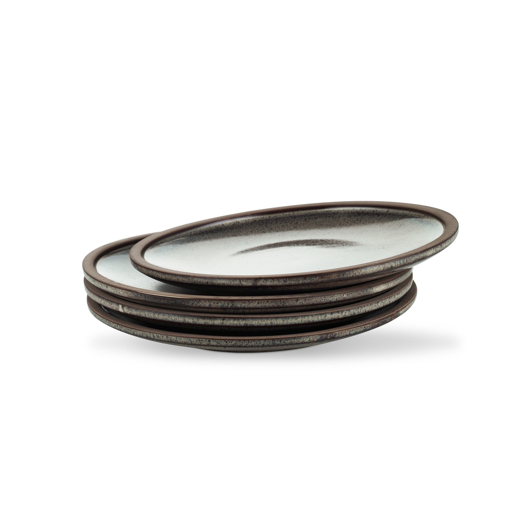 Tina Stoneware Salad Plate - Green And Beige