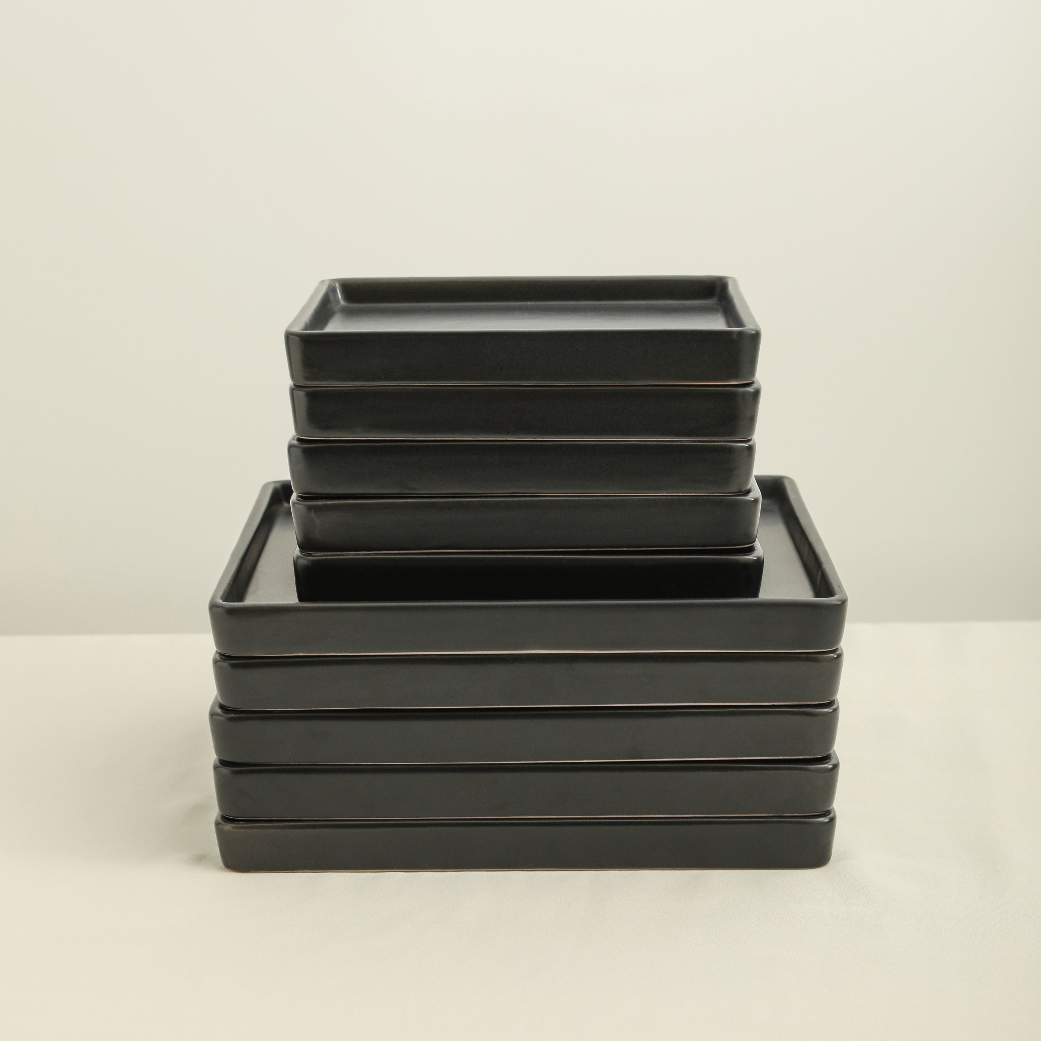 Grace Stoneware Dinnerware Set - Black Matte