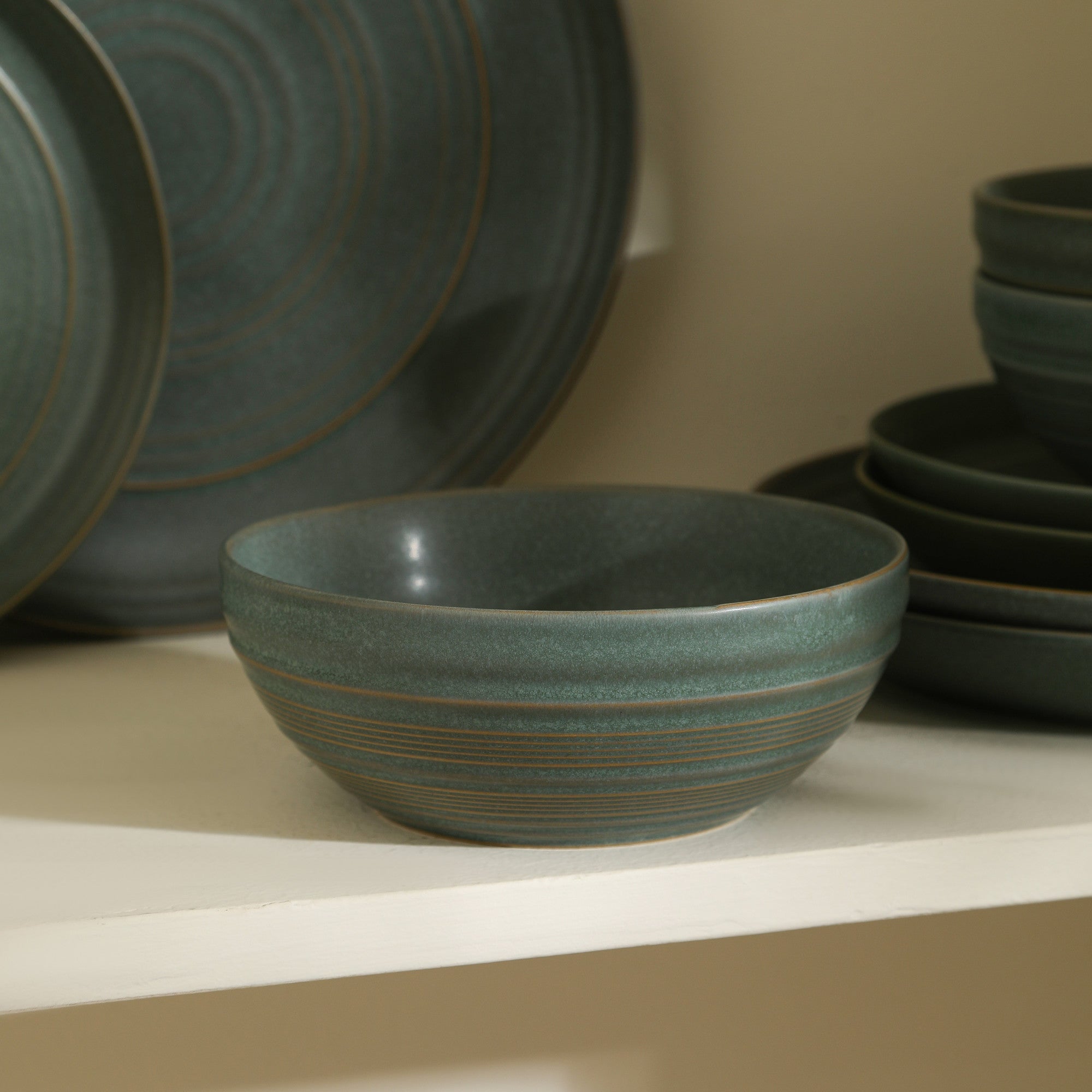 Elio Stoneware Bowl - Green