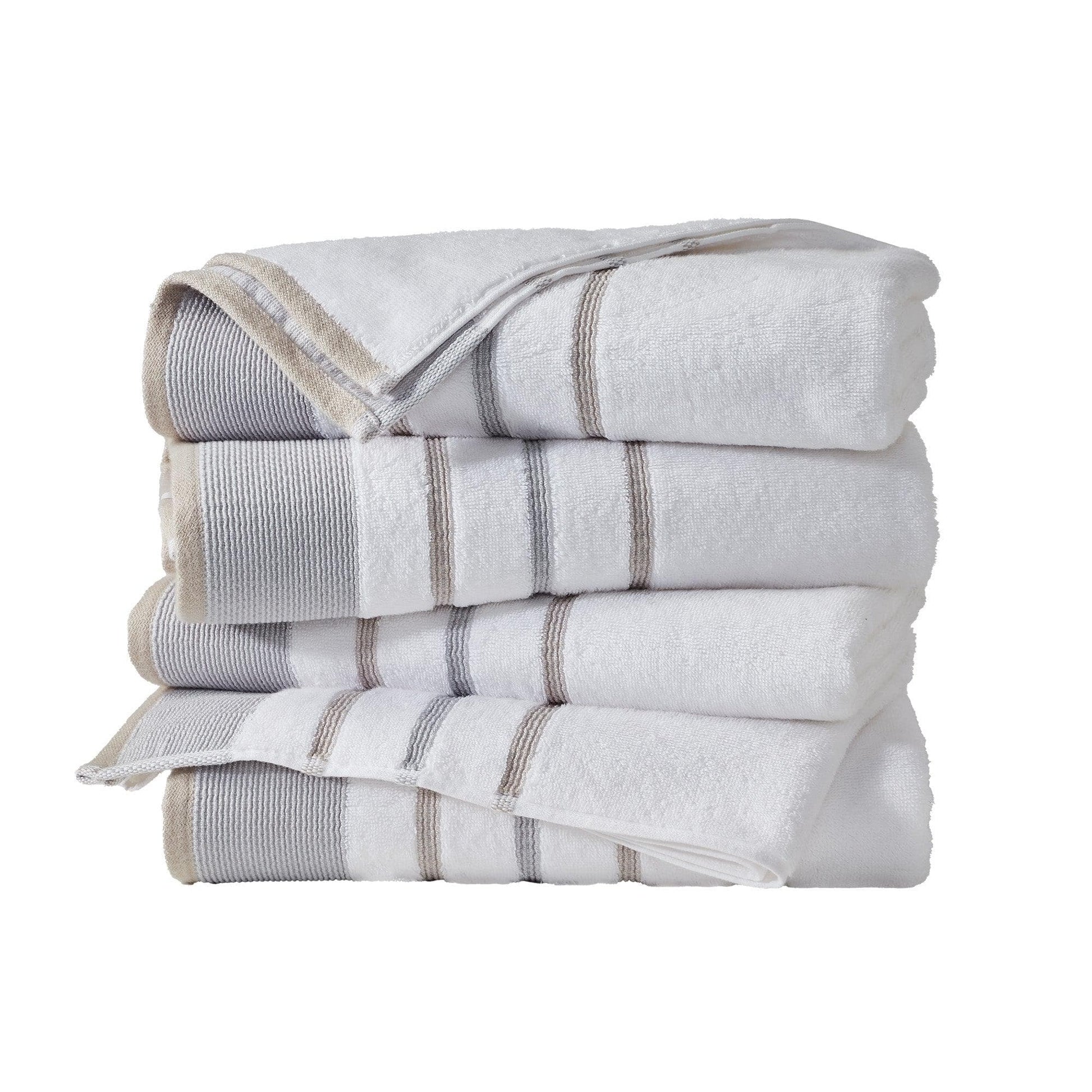 Decorative Cotton Stripe Bath Towel Set - Noelle Collection - Best Buy Furniture