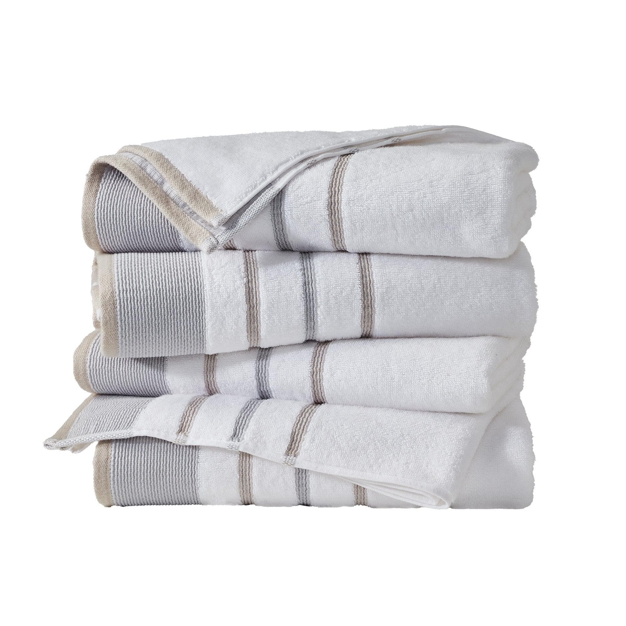 Decorative Cotton Stripe Bath Towel Set - Noelle Collection - Best Buy Furniture